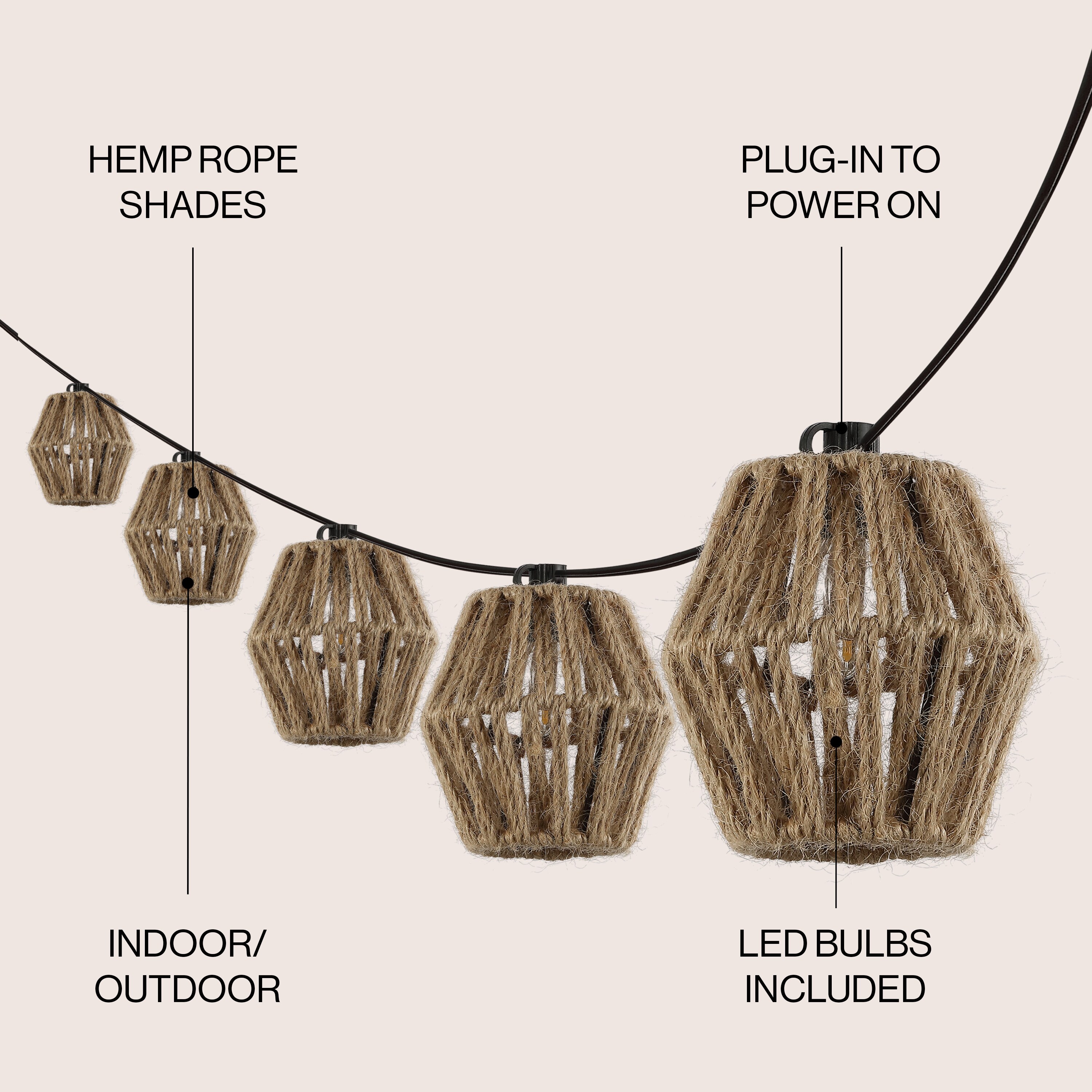 JONATHAN  Y JYL8708A Patio-String-Lights - View #2