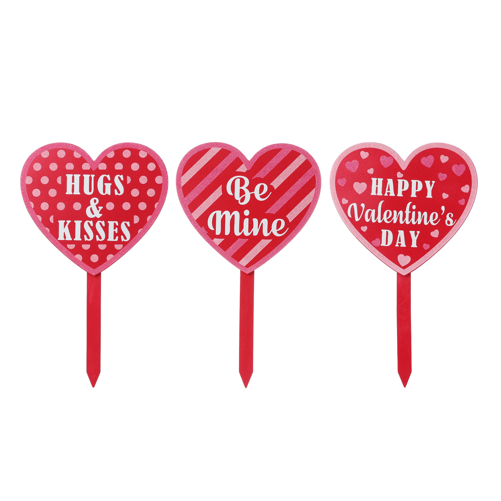 Glitzhome 2005000065 15-in H Valentine's Day Yard stake