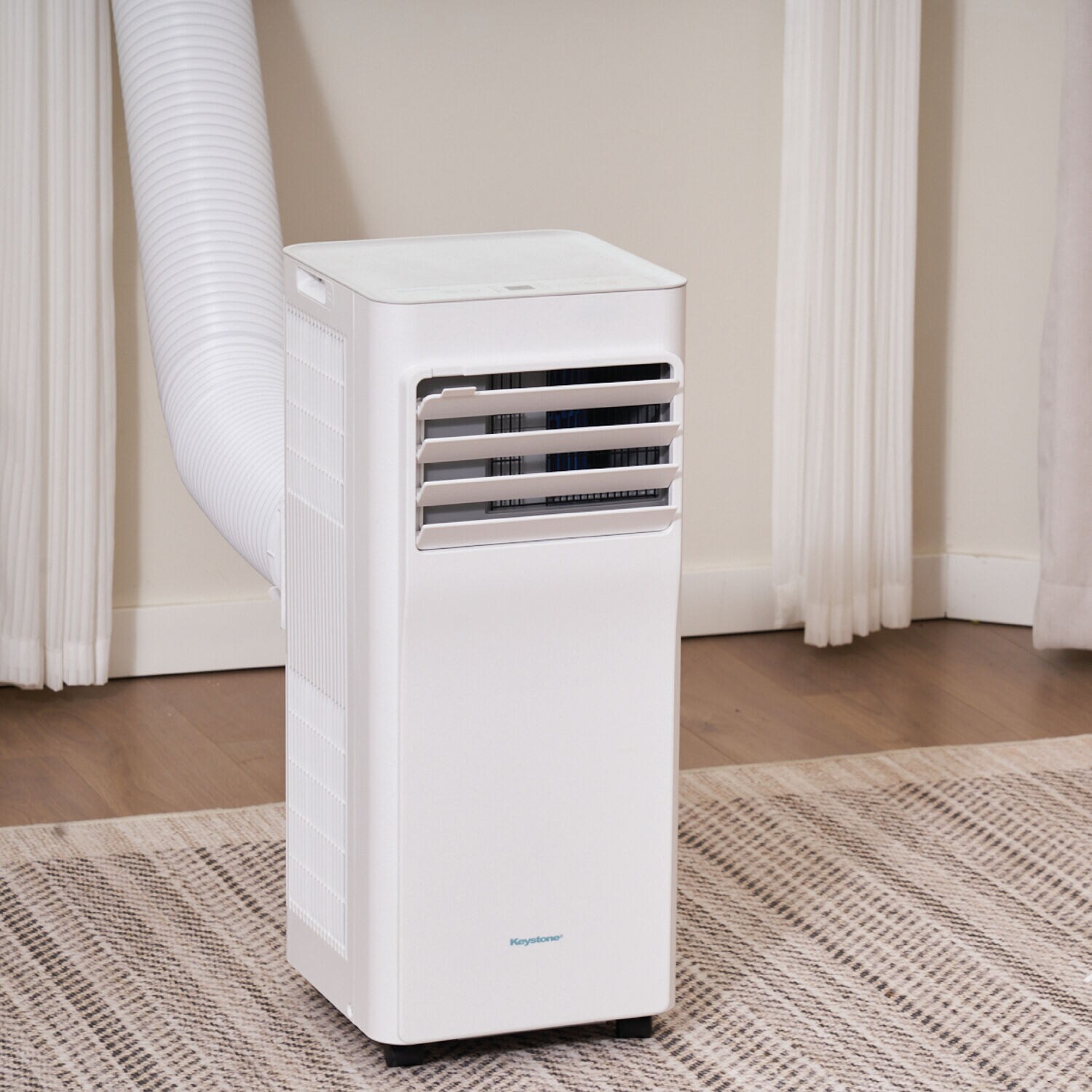 Keystone White Portable Air Conditioner with Remote and Sleep Mode
