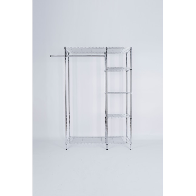 Style Selections Chrome Steel Clothing Rack in the Clothing Racks ...