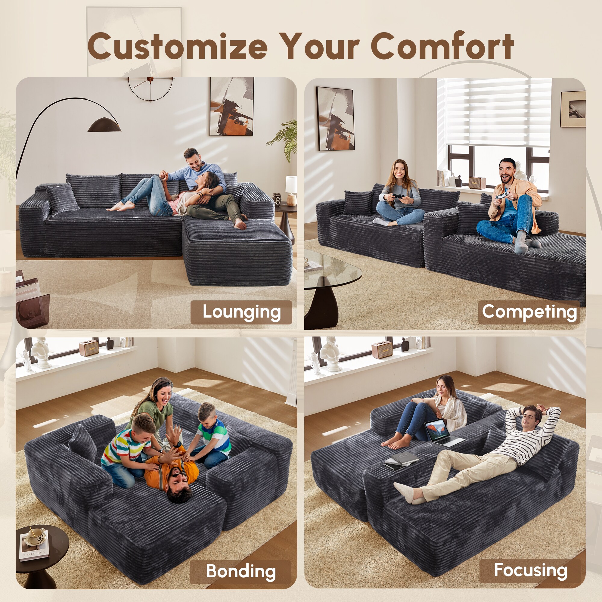 Pouuin SVI91R Sofas-Loveseats - View #8