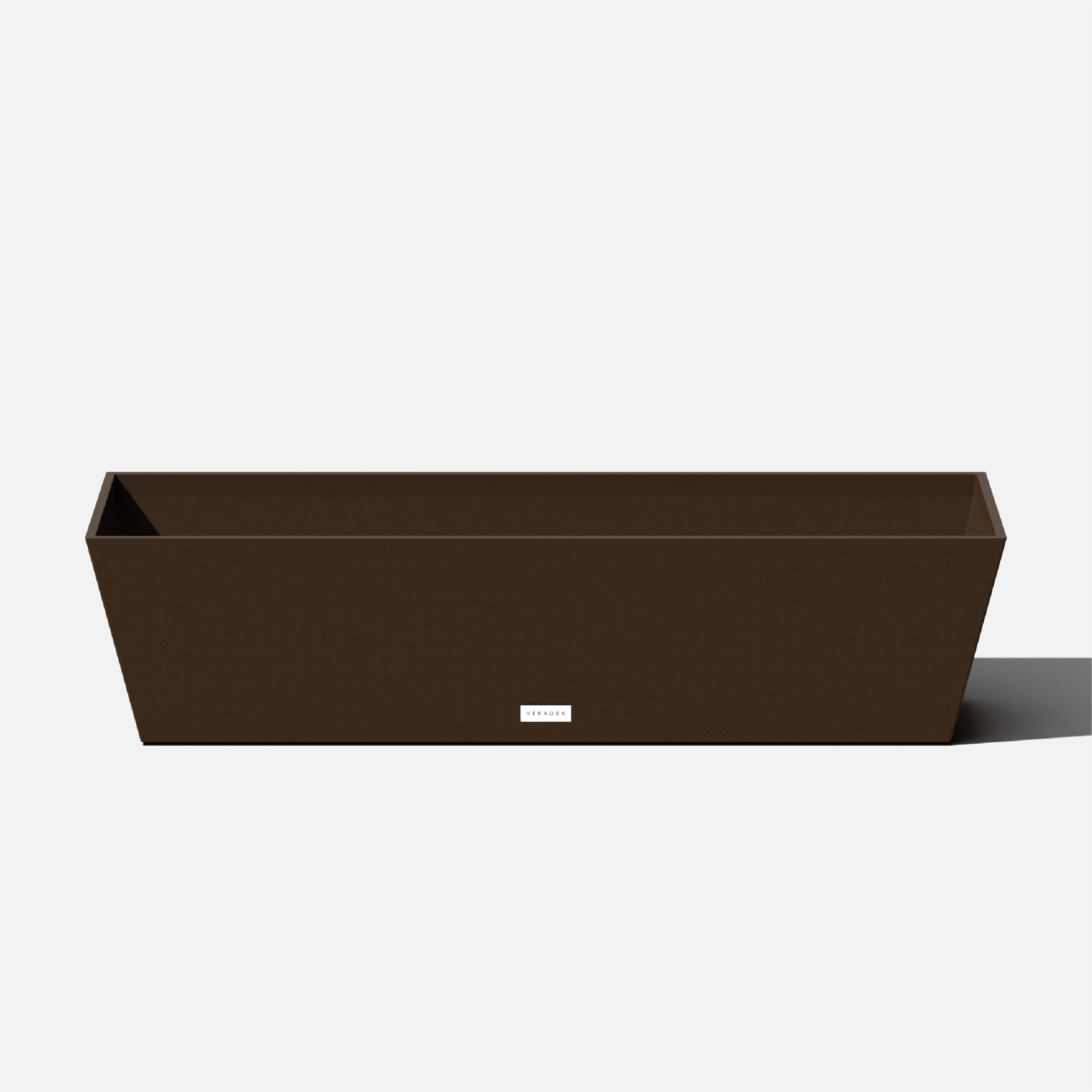 Veradek WBV36E Rectangle 36-in W x 9-in H x Brown Plastic Contemporary/Modern Indoor/Outdoor Window box