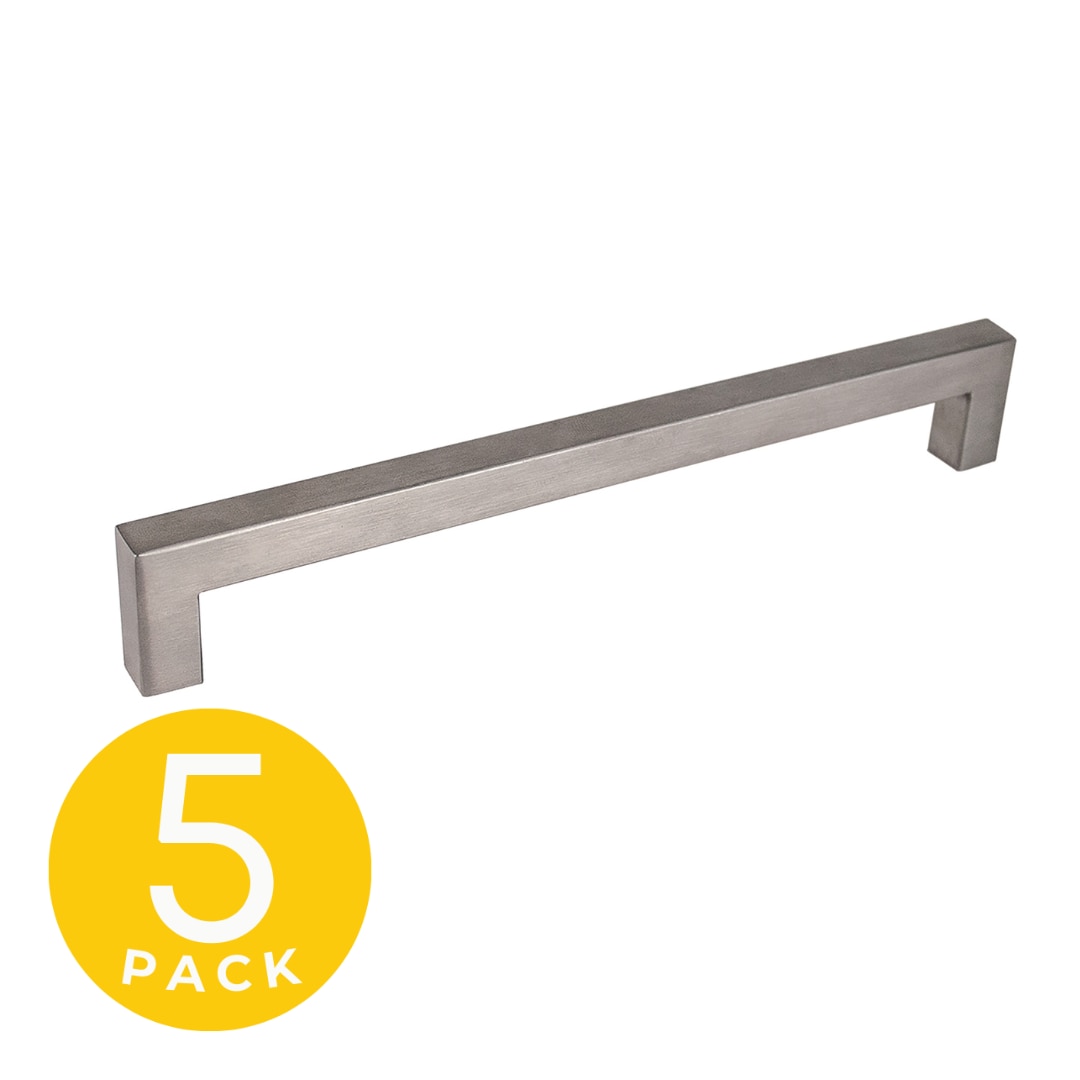 Sapphire SPH-2211004-158-BC-5 Elektra 6-1/4-in , 159mm Center to Center Brushed Chrome Rectangular Bar For Use on Appliances Drawer Pulls 5 -Pack