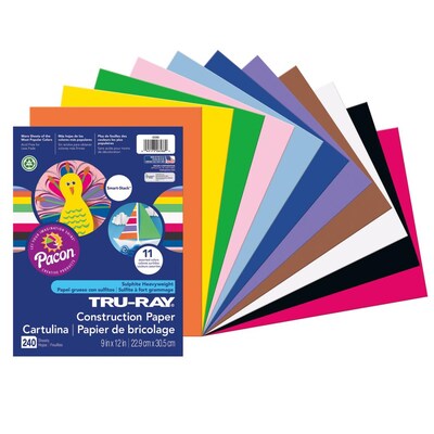9" x 12" Tru-Ray Sulphite Construction Paper 9 x 12 Inches Royal Blue 
