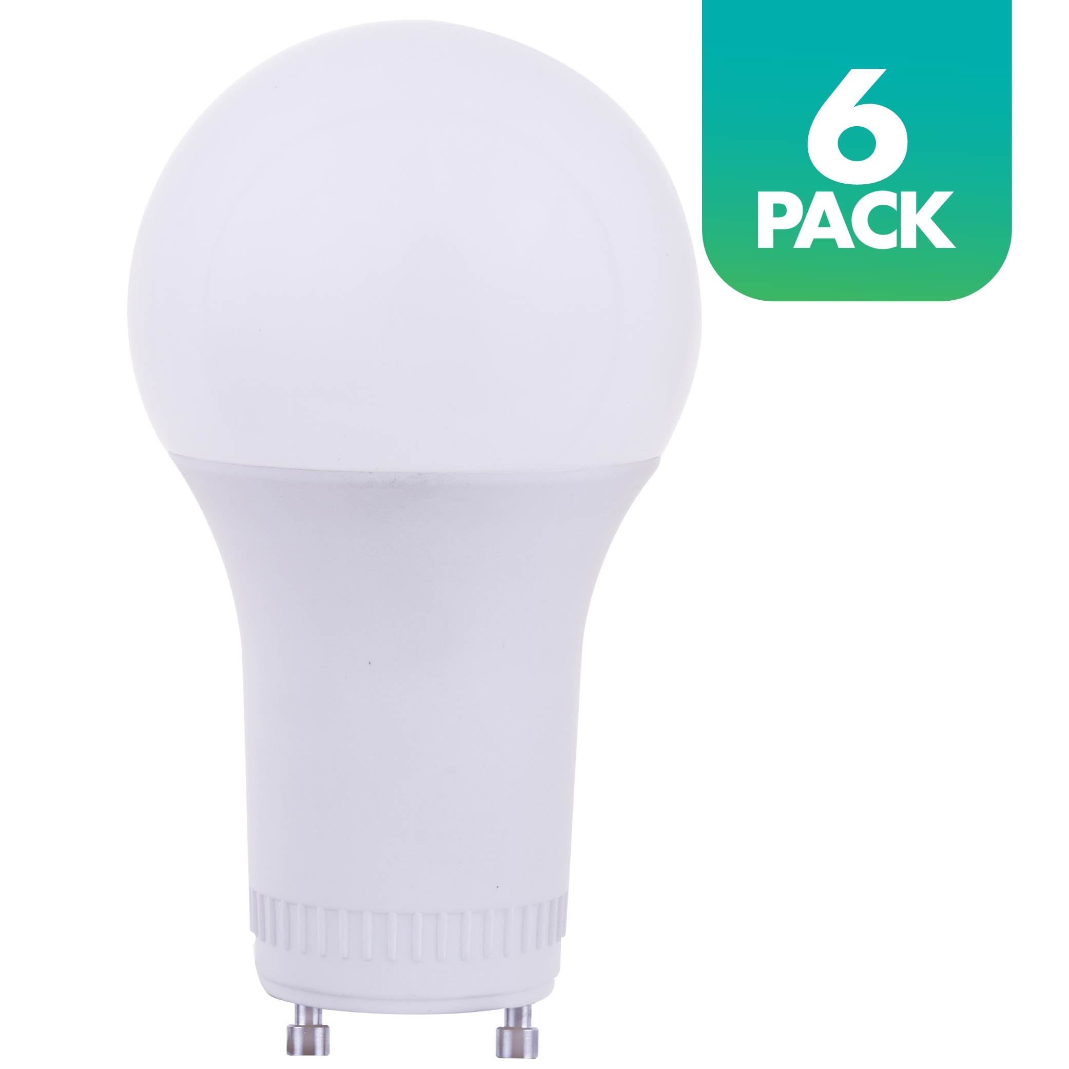 Simply Conserve L9A19DGU2440K-6 60-Watt EQ Cool White A19 with GU24 Base 60 -Watt EQ A19 Cool white GU24 pin base Dimmable LED General purpose Light Bulb 6 -Pack