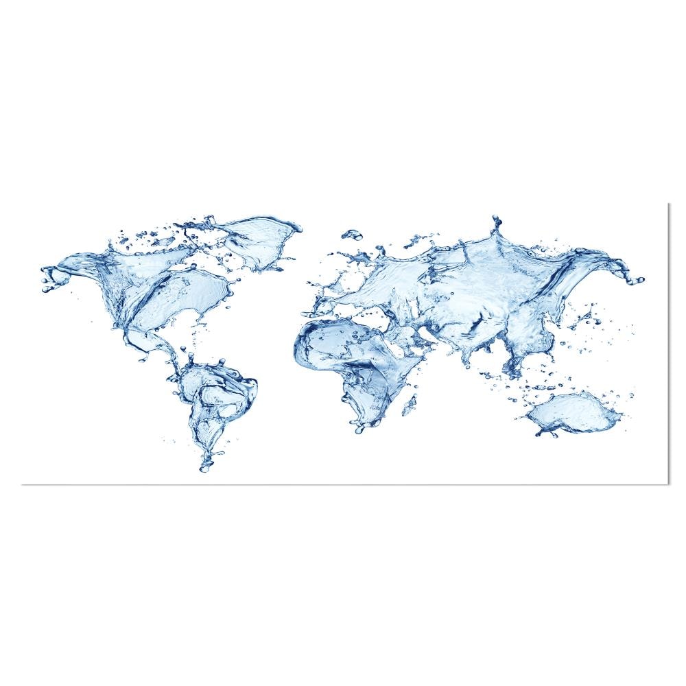Designart MT8420-28-12 12-Inches H x 28-Inches W Maps Metal Print
