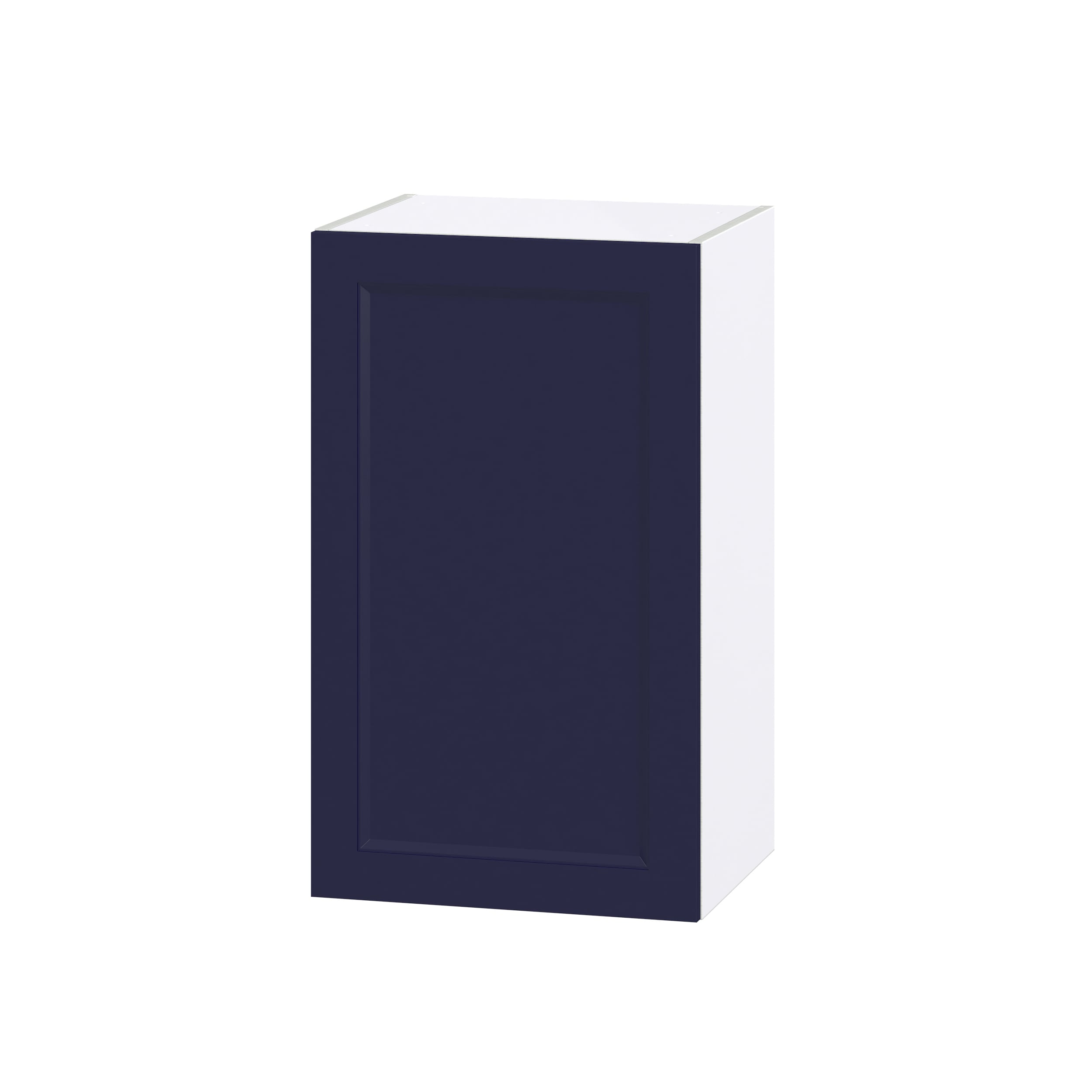 Hugo&Borg Lorette 18-in W x 30-in H x 14-in D Navy Blue Wall Fully Assembled Cabinet (Recessed Panel Shaker Door Style)