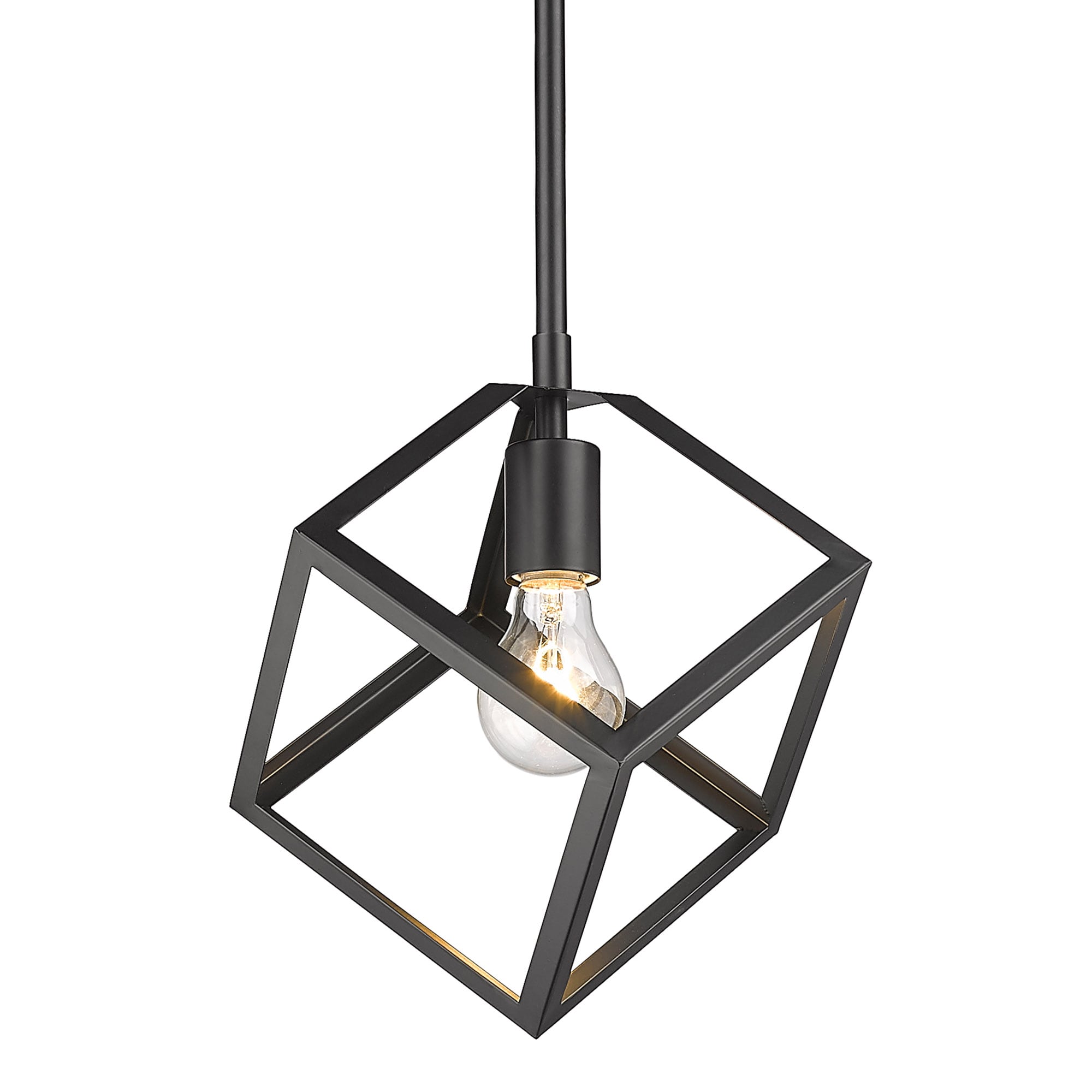 Cassio Matte Black Mini Industrial Pendant Light