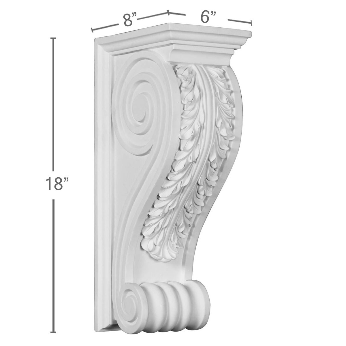 Ekena Millwork COR08X06X18PE corbels - View #2