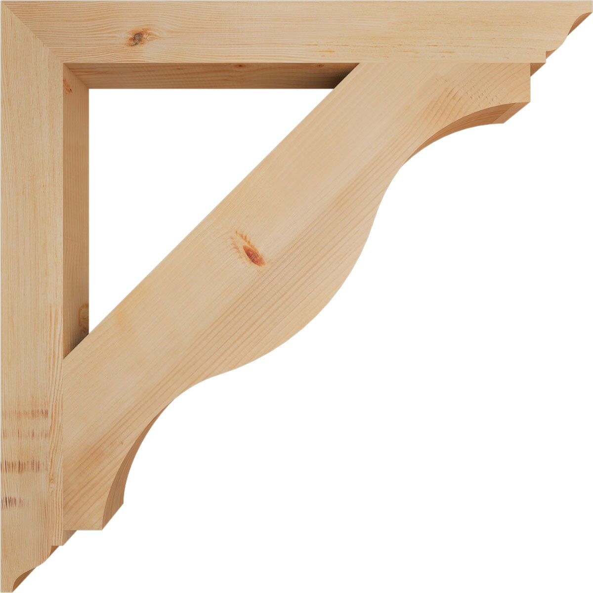 Ekena Millwork BKT04X38X38FST01SDF Exterior-Brackets-Braces - View #3
