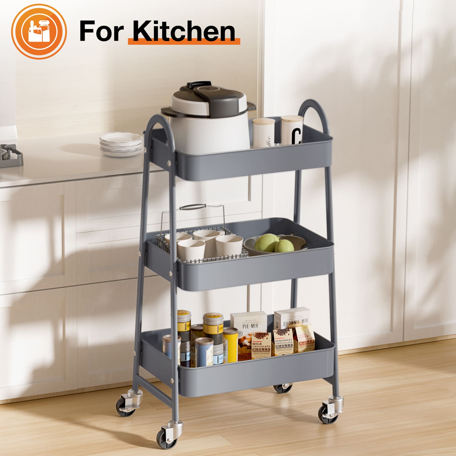 Sweetcrispy L-SN-TC3L-GY Utility-Carts - View #6