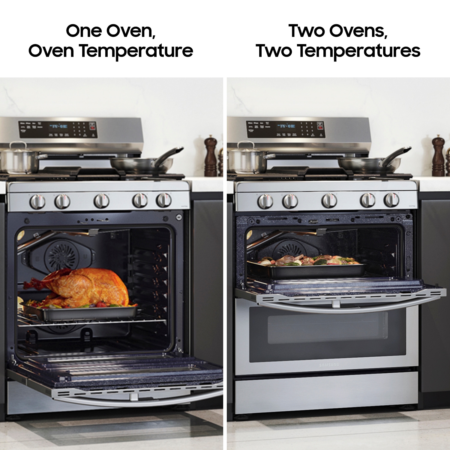 Samsung NX60A6751SS Double-Oven-Gas-Ranges - View #4