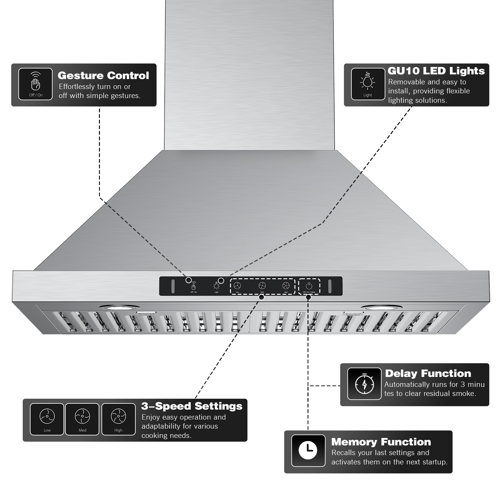 VIKIO VIKP0236S Wall-Mounted-Range-Hoods - View #9