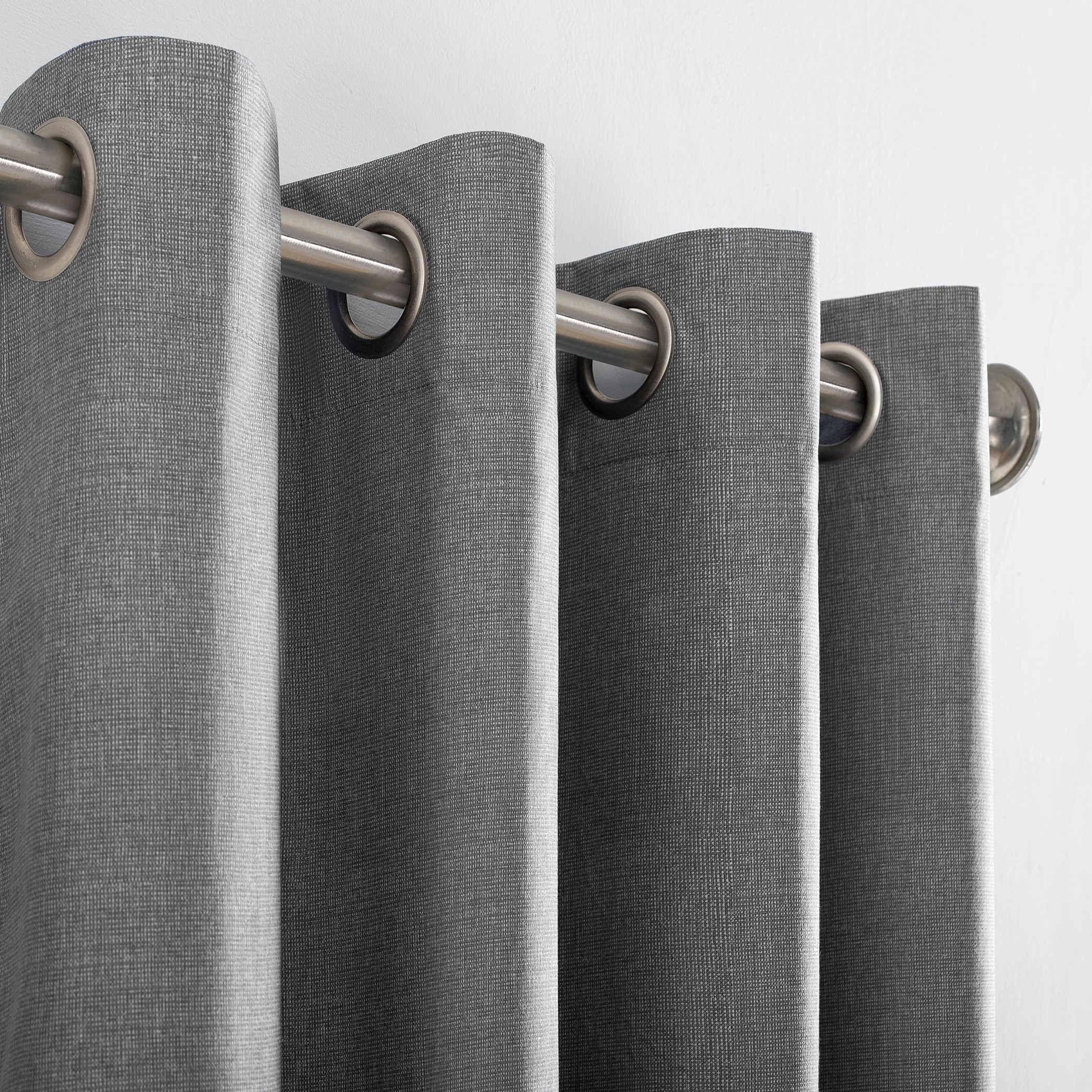 Gray Blackout Thermal Insulated Grommet Curtain Panel