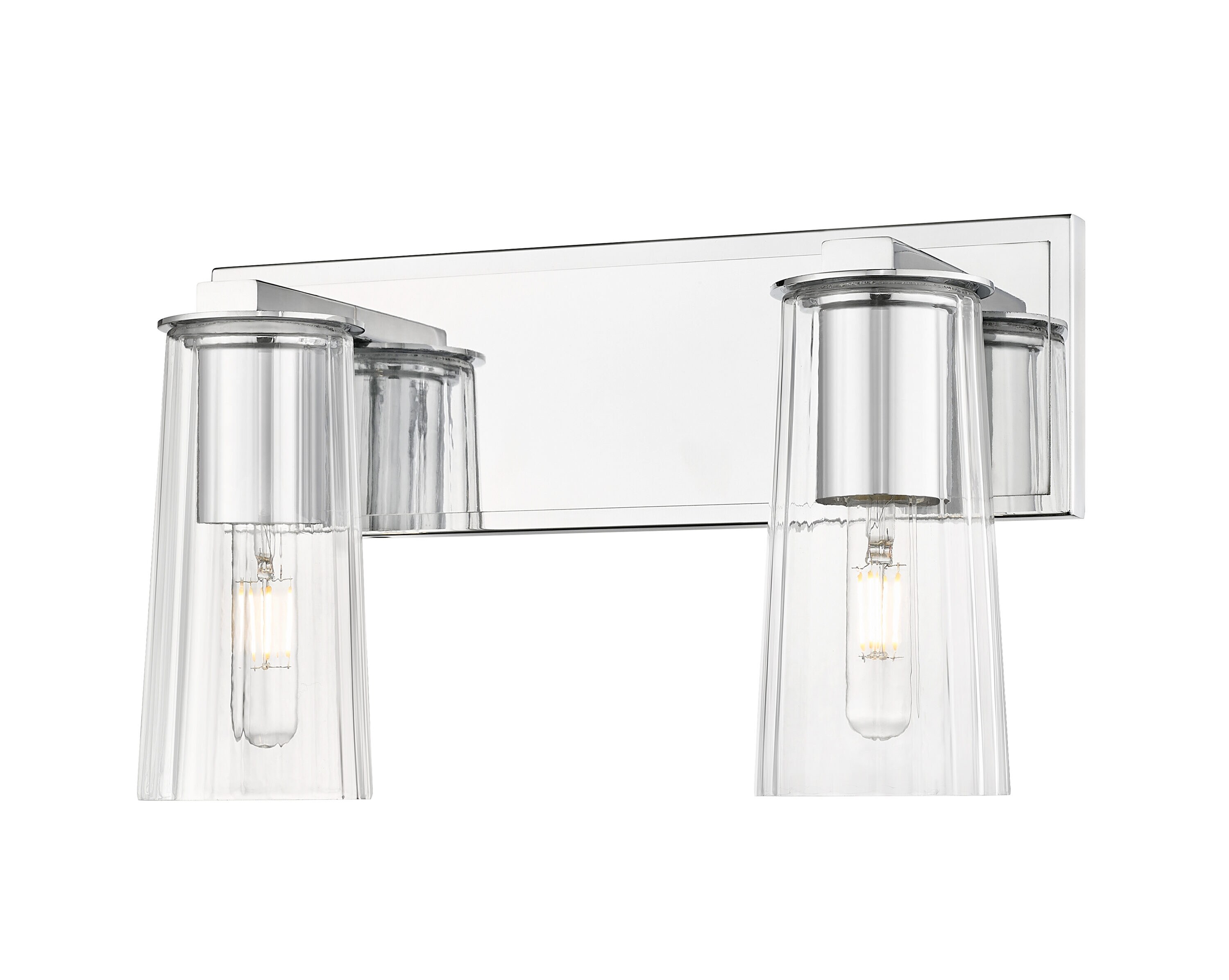 Z-Lite 826-2V-CH Titus 16-in 2 -Light Polished Chrome Transitional Vanity light