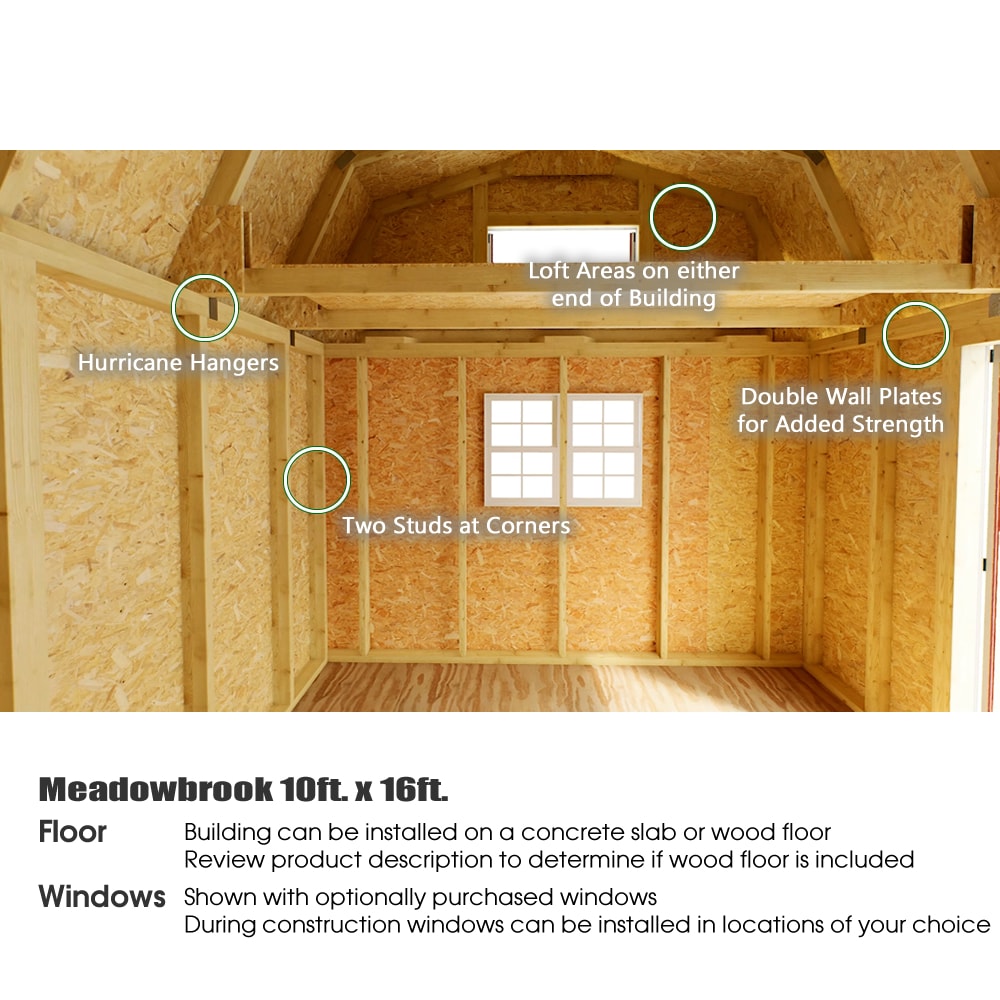 Best Barns MEADOWBROOK1016DF Wood-Storage-Buildings - View #8