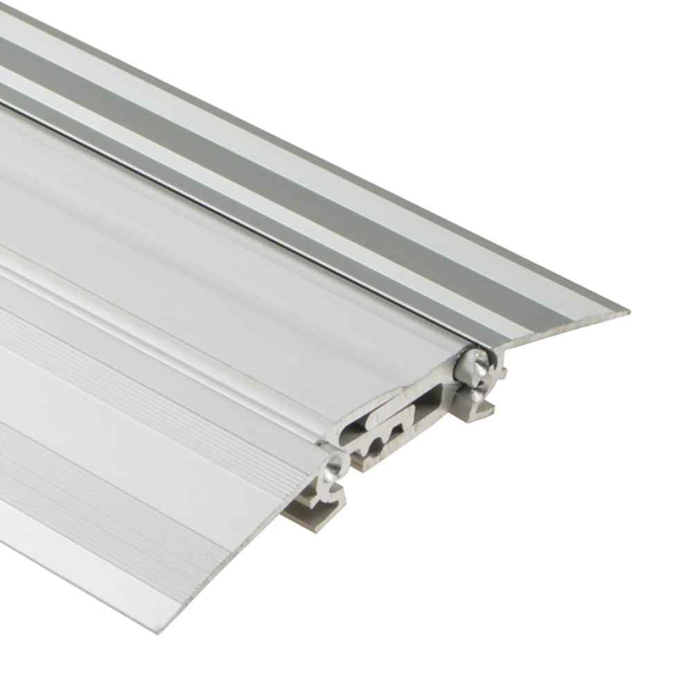Schluter Systems AEBTS100 Dilex-BTS 0.375-in W x 98.5-in L Satin anodized aluminum Aluminum Movement joint Tile Edge Trim