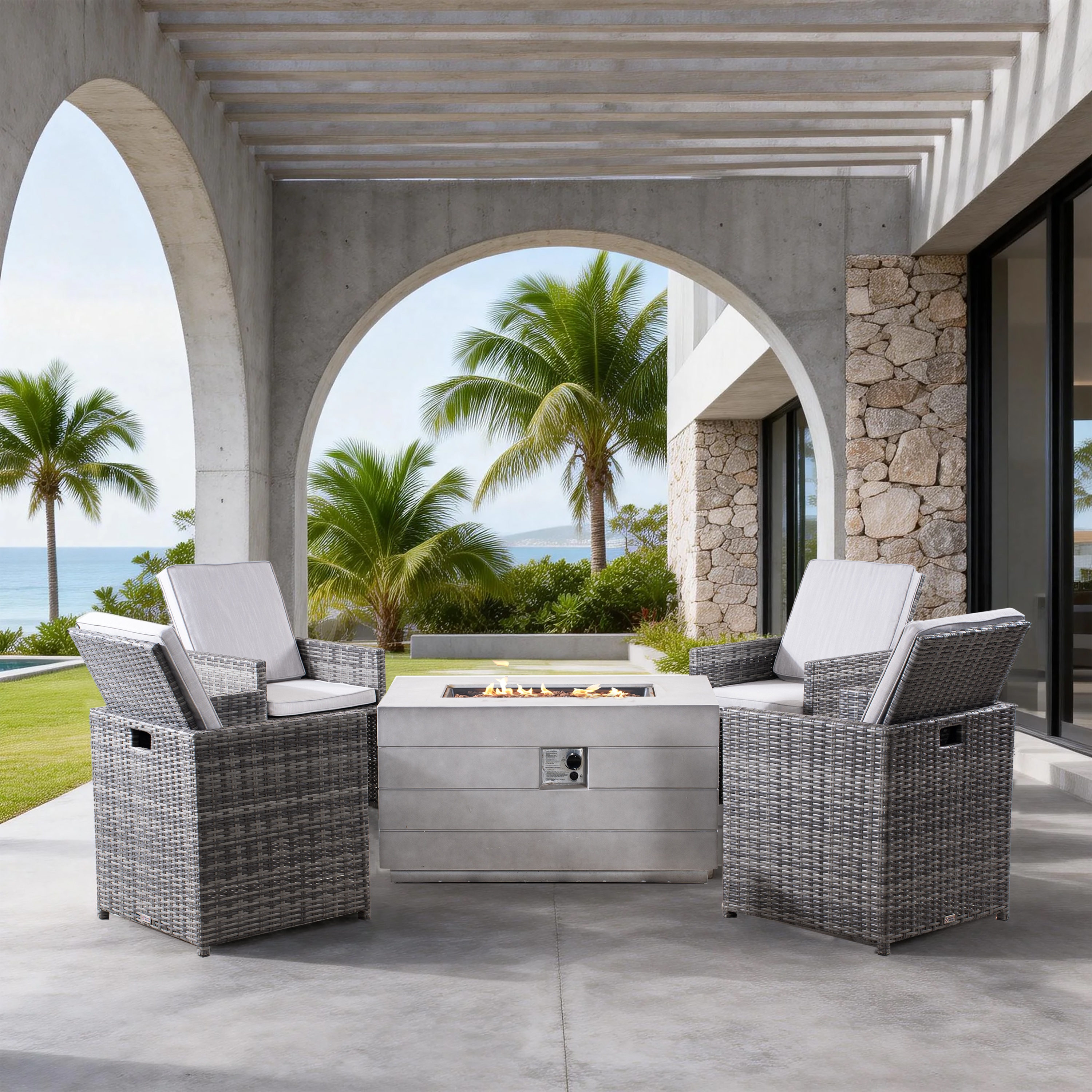 Direct Wicker DWG-21503234-G Patio-Conversation-Sets - View #2