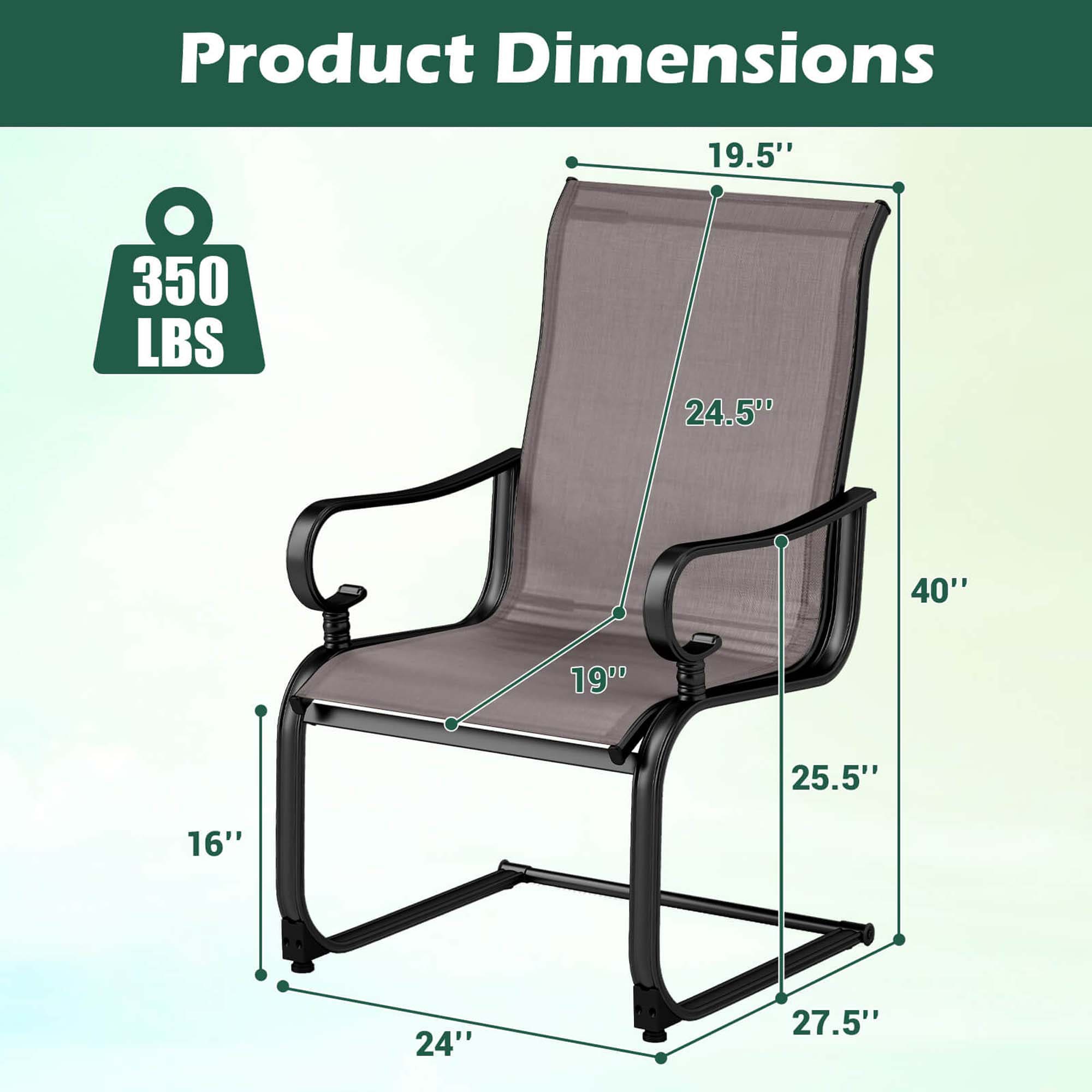 Costway HCST05699 Patio-Chairs - View #5