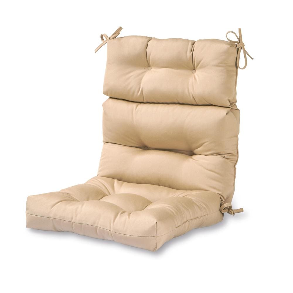 Greendale Home Fashions OC4809-STONE 20-in x 22-in Stone High back patio chair cushion