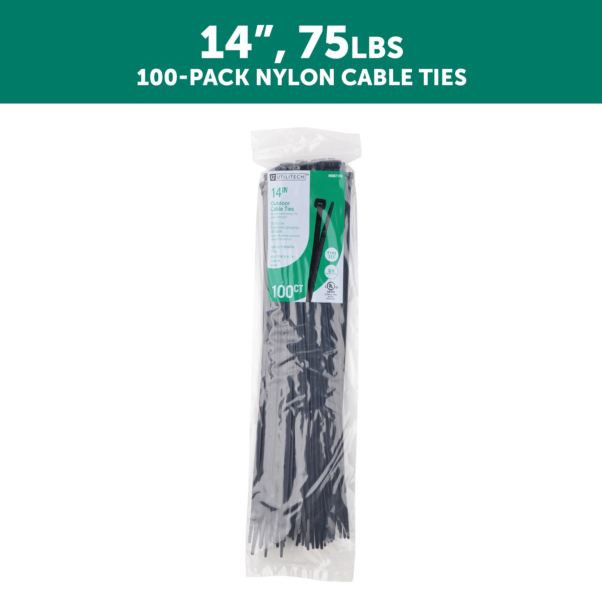 14 Inch Long Cable Zip Ties at Lowes.com