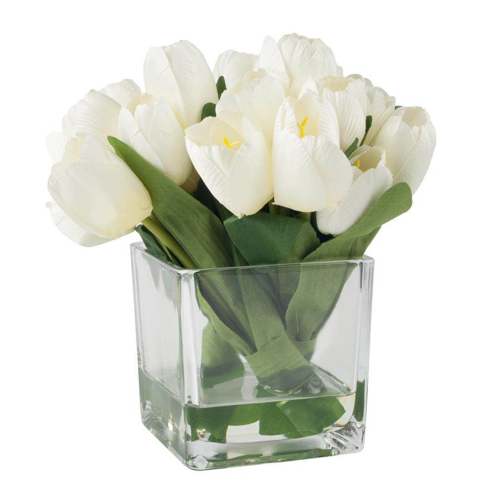 Nature Spring 996952EKY 8.5-in Multiple Colors Indoor Tulips Artificial Flower