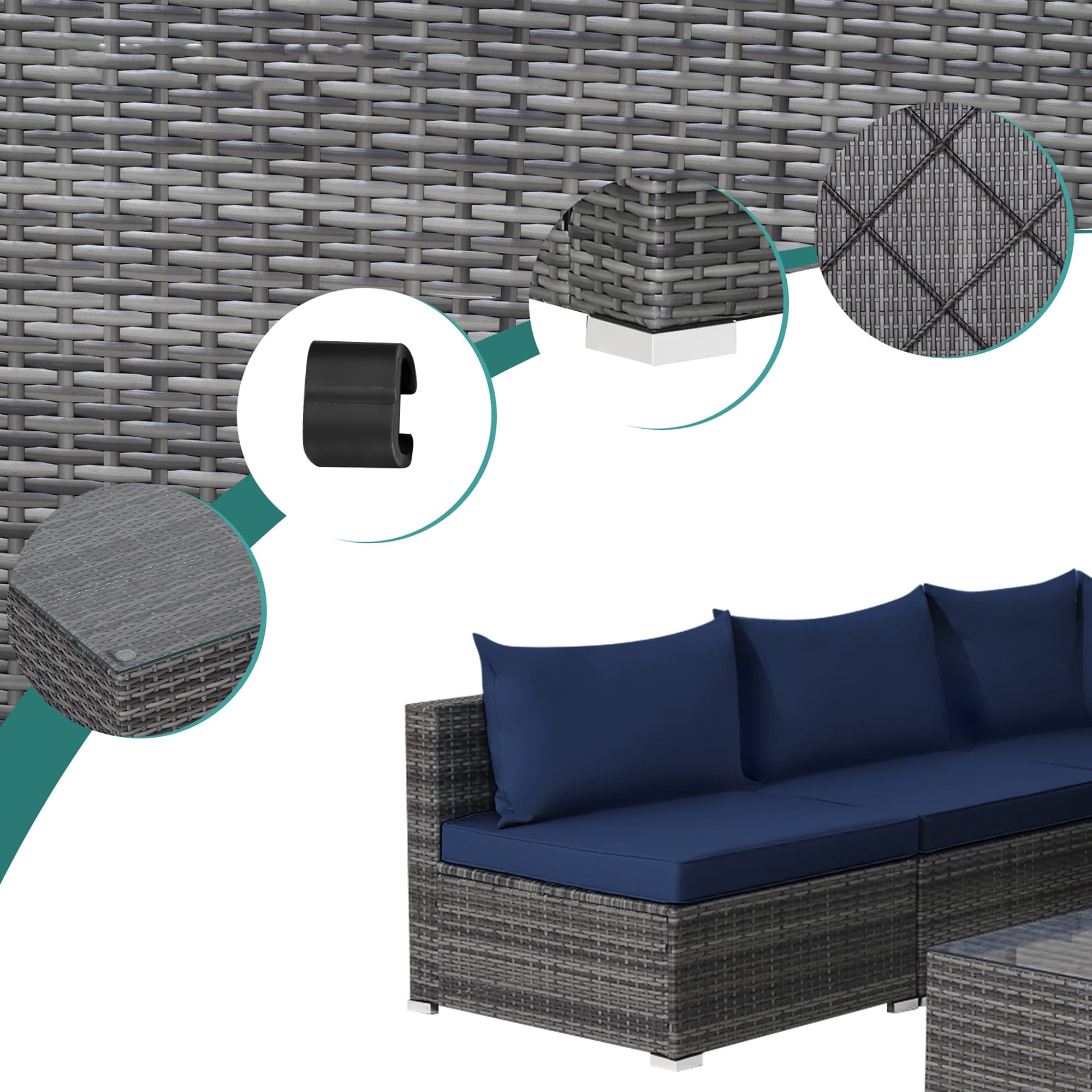 Costway HW70439NY+ Patio-Conversation-Sets - View #2