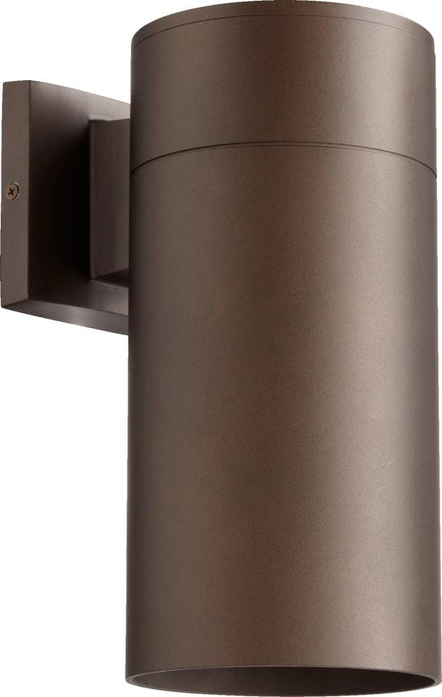 Cylinder 1-Light 12-in H Oil-Rubbed Bronze Outdoor Wall Light | - Quorum International 721-86