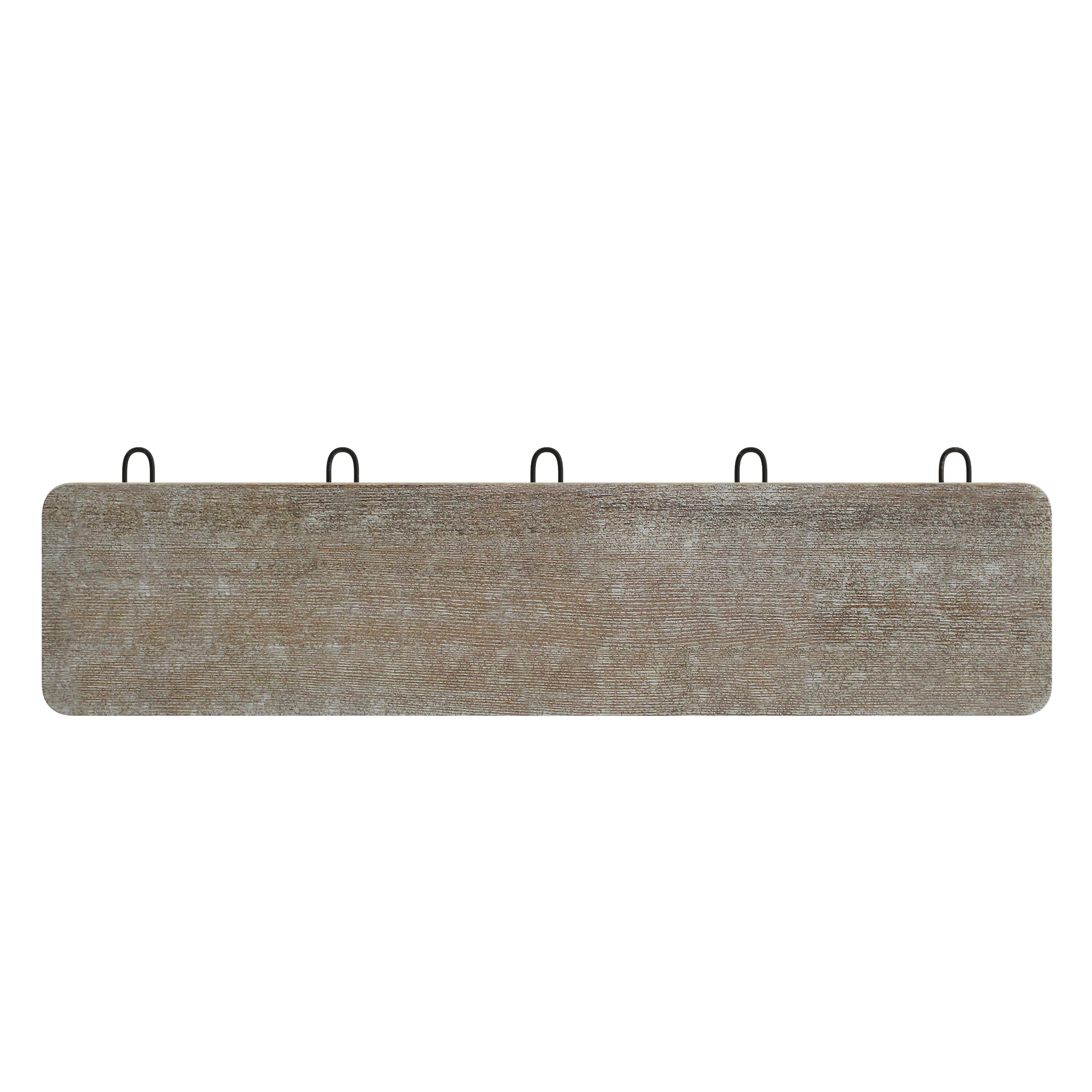 Flash Furniture Daly Weathered Brown Wood 5-Hook Coat Rack in the Coat Racks  & Stands department at