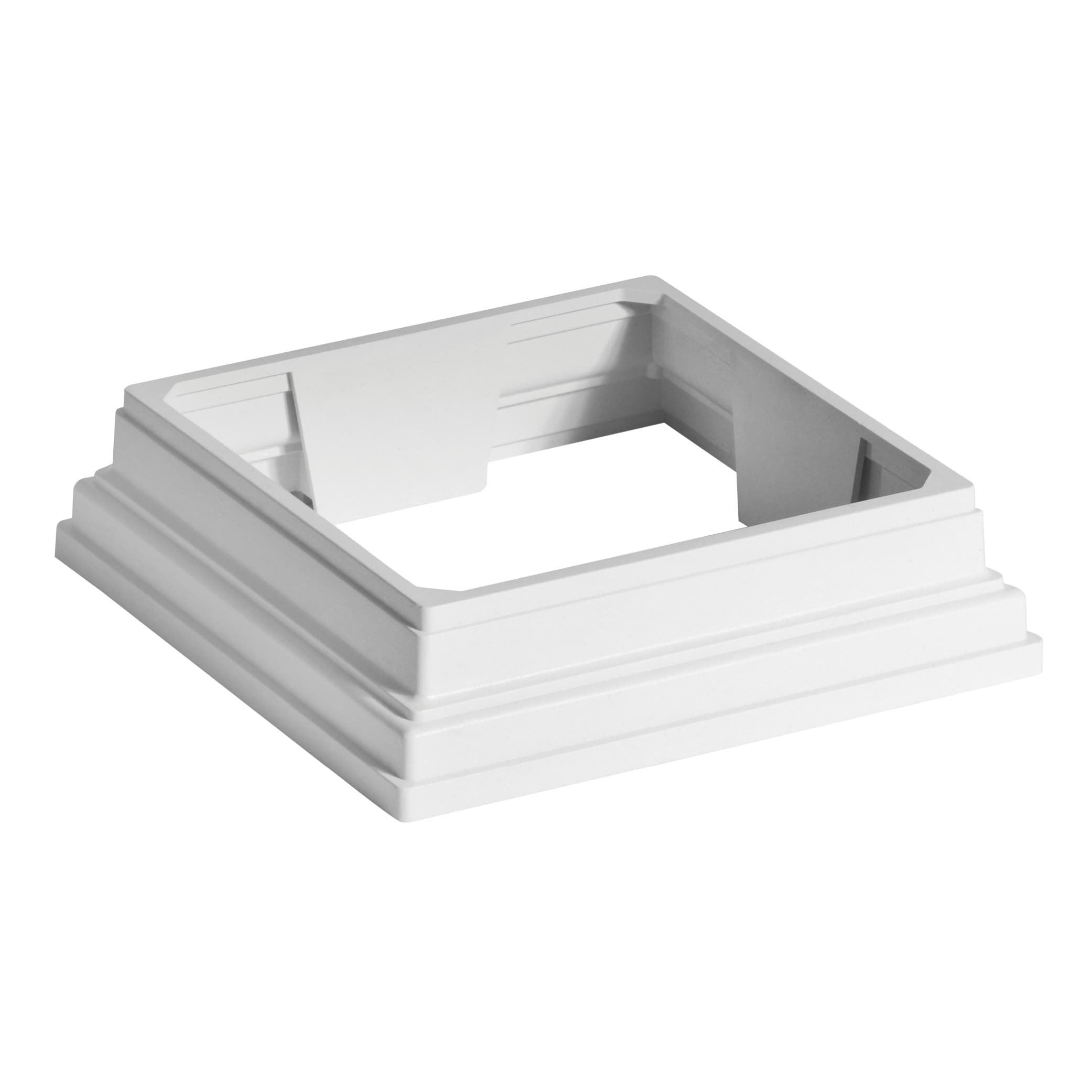 Trex 4-in x 4-in Classic White Composite Deck Post Base Trim in 