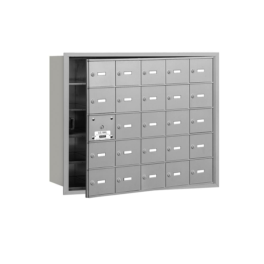 SALSBURY INDUSTRIES 3625AFP Recessed Mount Gray Metal Extra Large Lockable Cluster Mailbox