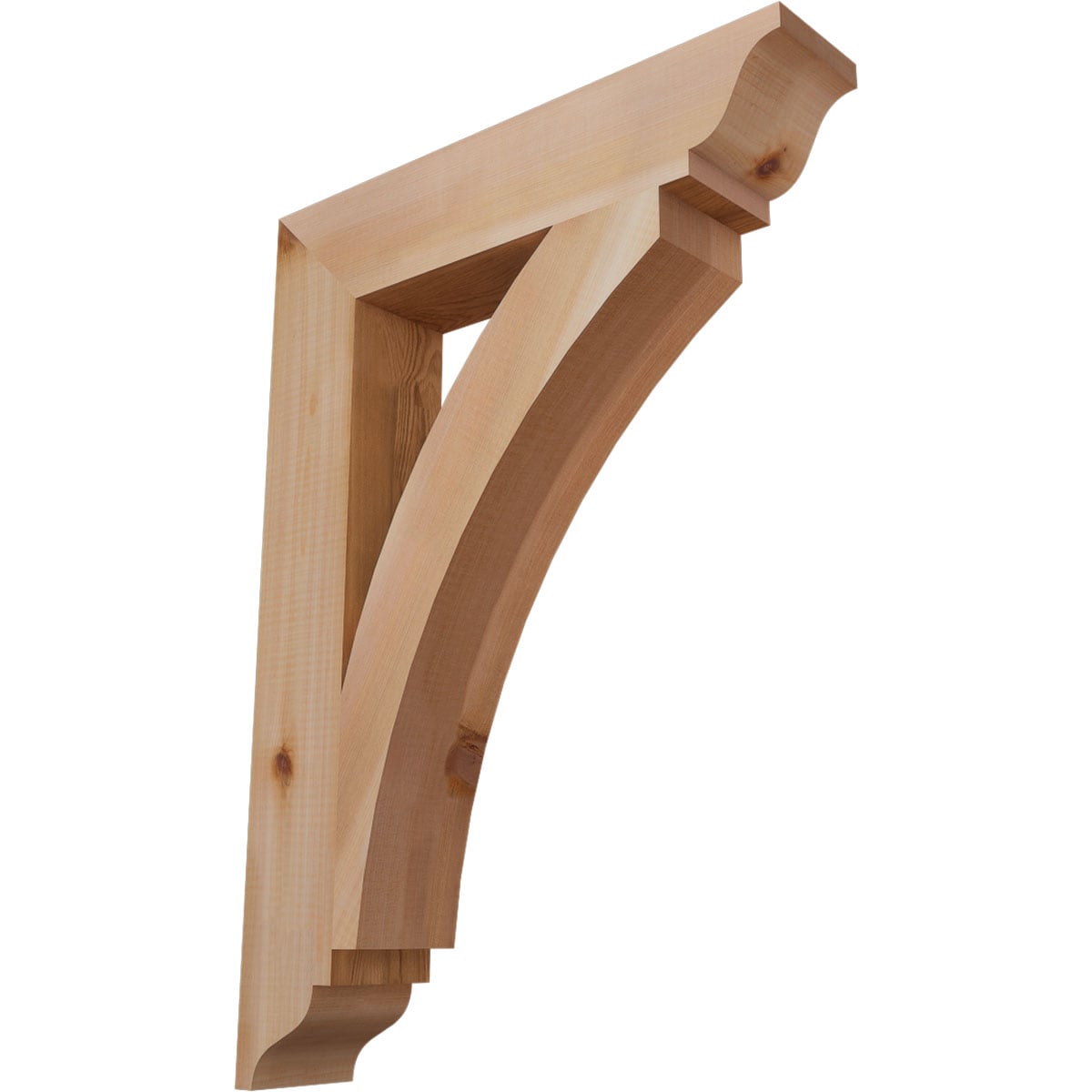 Ekena Millwork BKT04X20X28THR01SWR Thorton traditional smooth 3-1/2-in x 20-in x 28-in Western red cedar Brown Wood Standard bracket