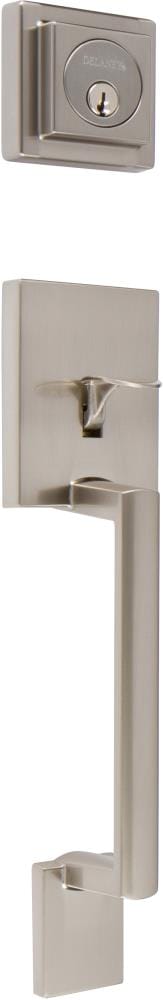 Delaney Hardware D40201 Avino Avino Satin Nickel Single-Cylinder Deadbolt Entry door handleset with Knob