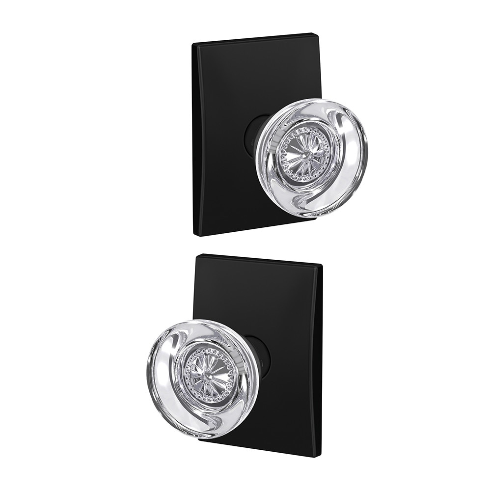 Schlage FC21 HOB 622 CEN Custom Hobson - Century Matte Black Interior Bed/Bath Hall/Closet Combined door knob Single pack
