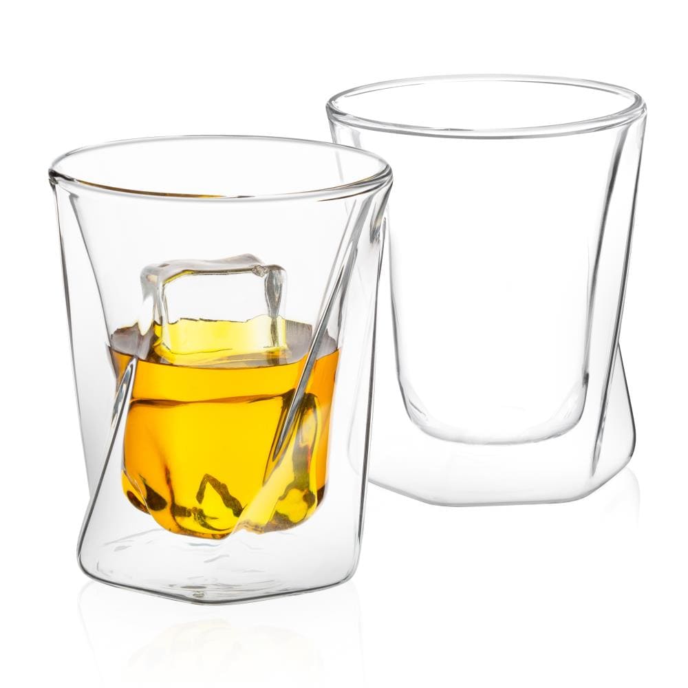 JoyJolt JG10235 10-fl oz Glass Borosilicate Glass Rocks Glasses Set of: 2