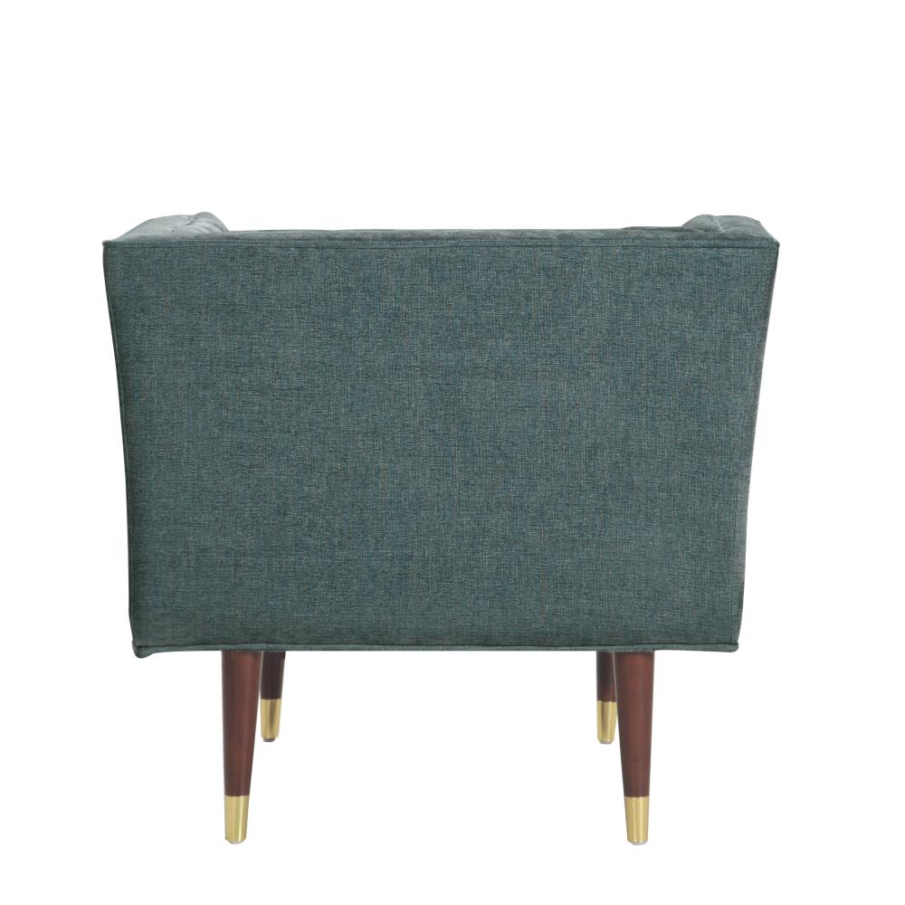 Chic Home Design Agatha Modern Teal Linen Accent Chair at Lowes.com