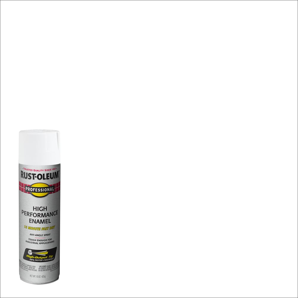 Rust-Oleum Professional Semi-gloss White Spray Paint (NET WT. 15-oz in ...