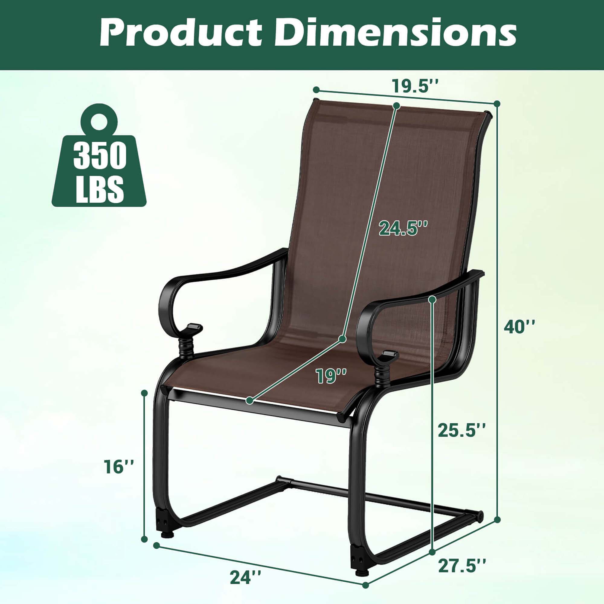 Costway HCST05698 Patio-Chairs - View #2