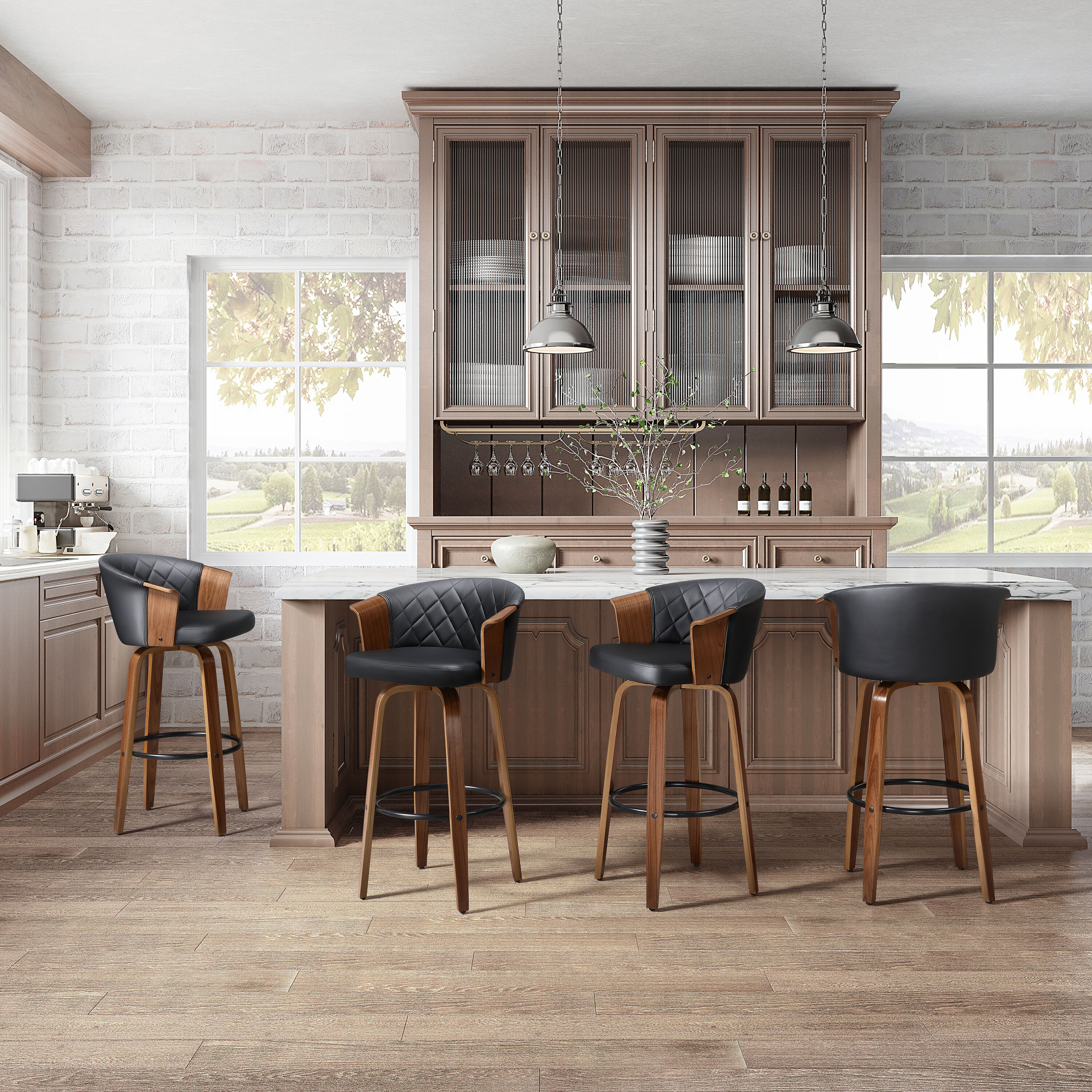 Art Leon BS032-2-BK-PU stools - View #5