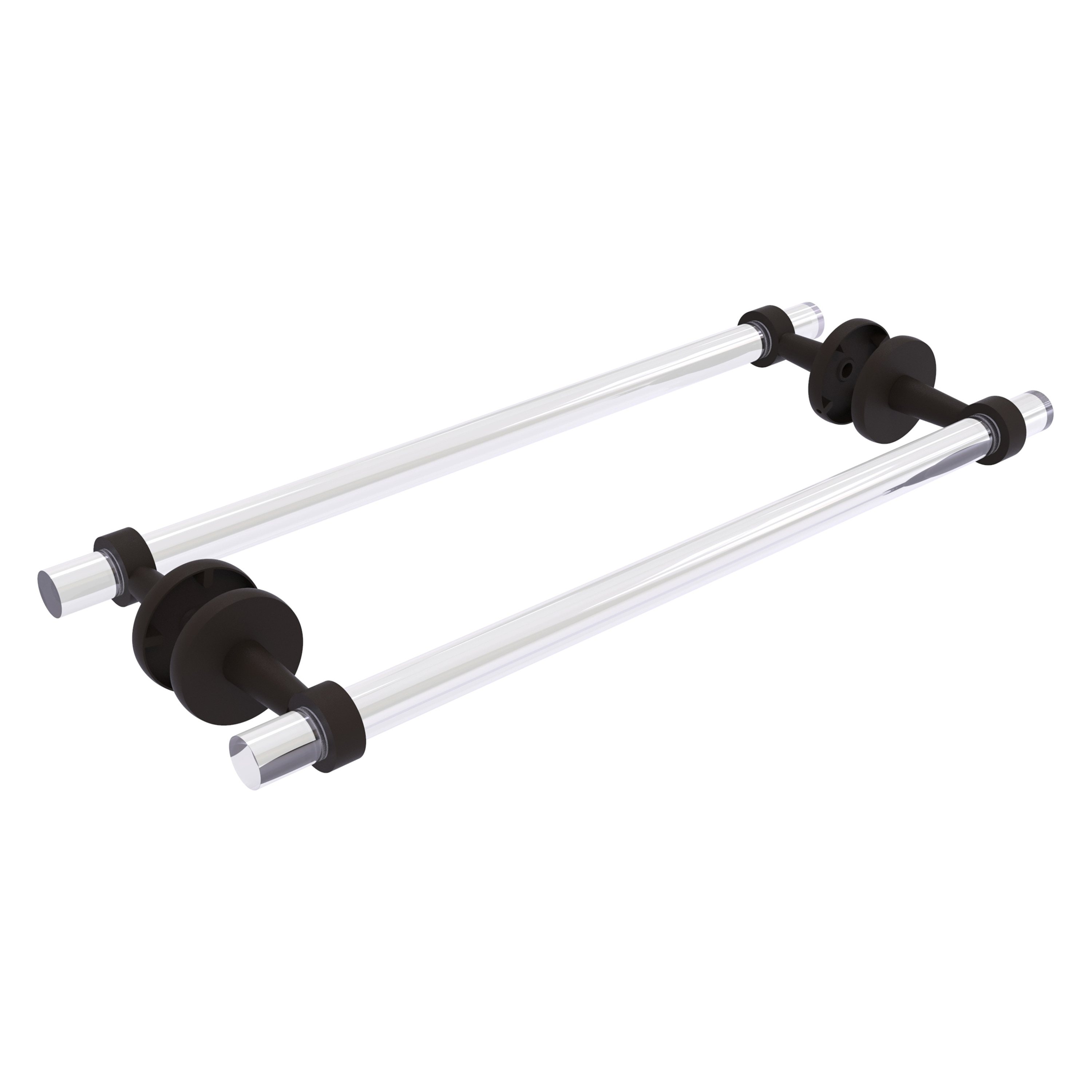 Allied Brass CV-41-BB-18-ORB Clearview 18-in double Oil-rubbed bronze Wall mount Double Towel Bar