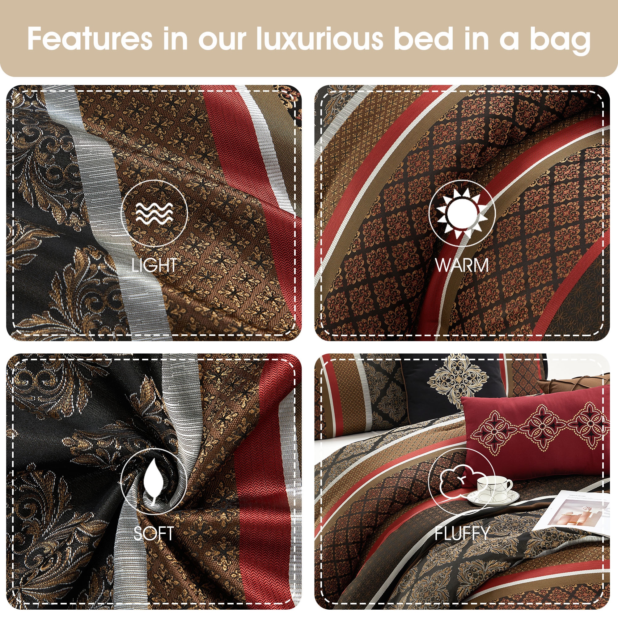Nanshing TEFIA7-CK-RED bedding - View #4