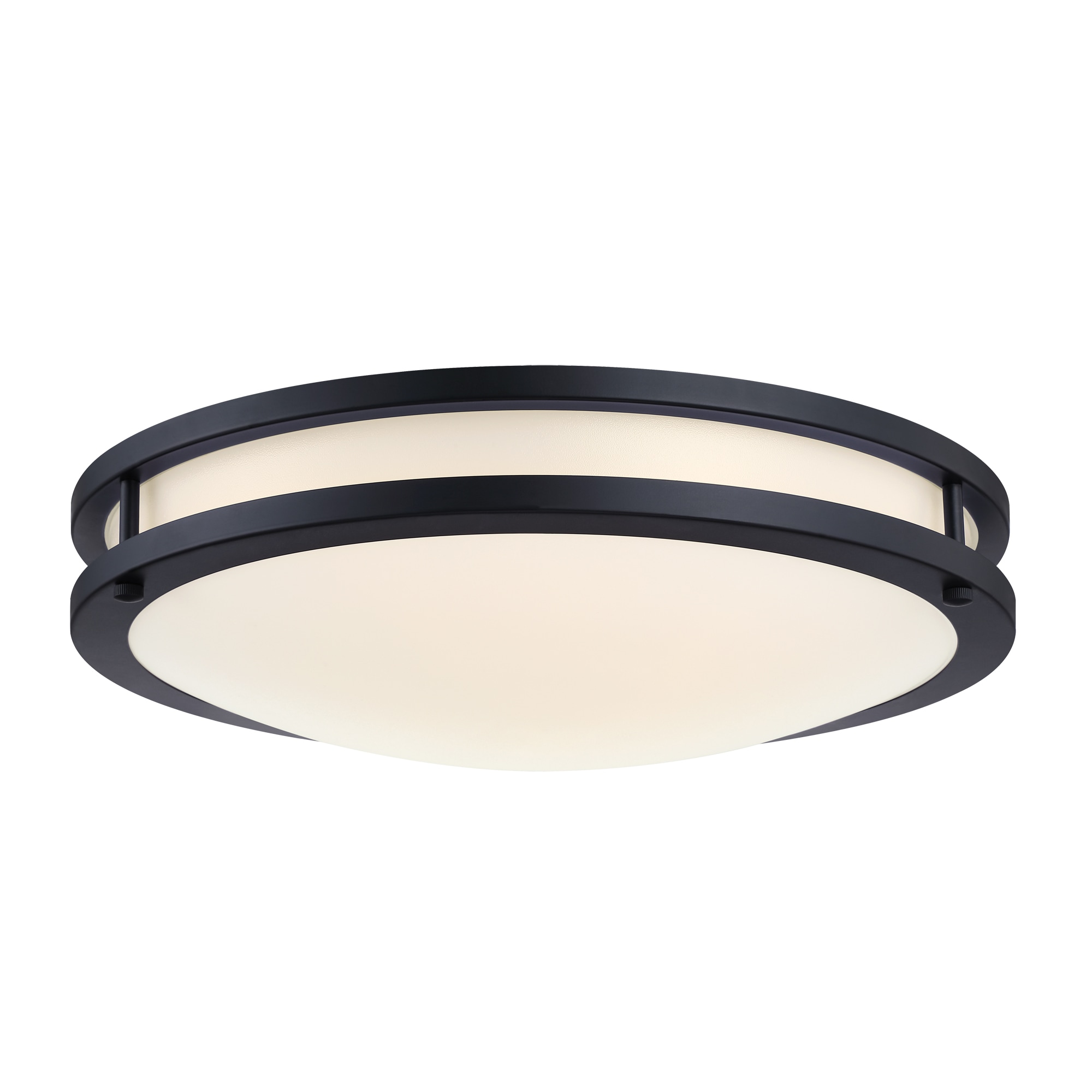 Hukoro FL70931-FM-BK-16 16-in Matte Black Integrated LED Flush Mount Light