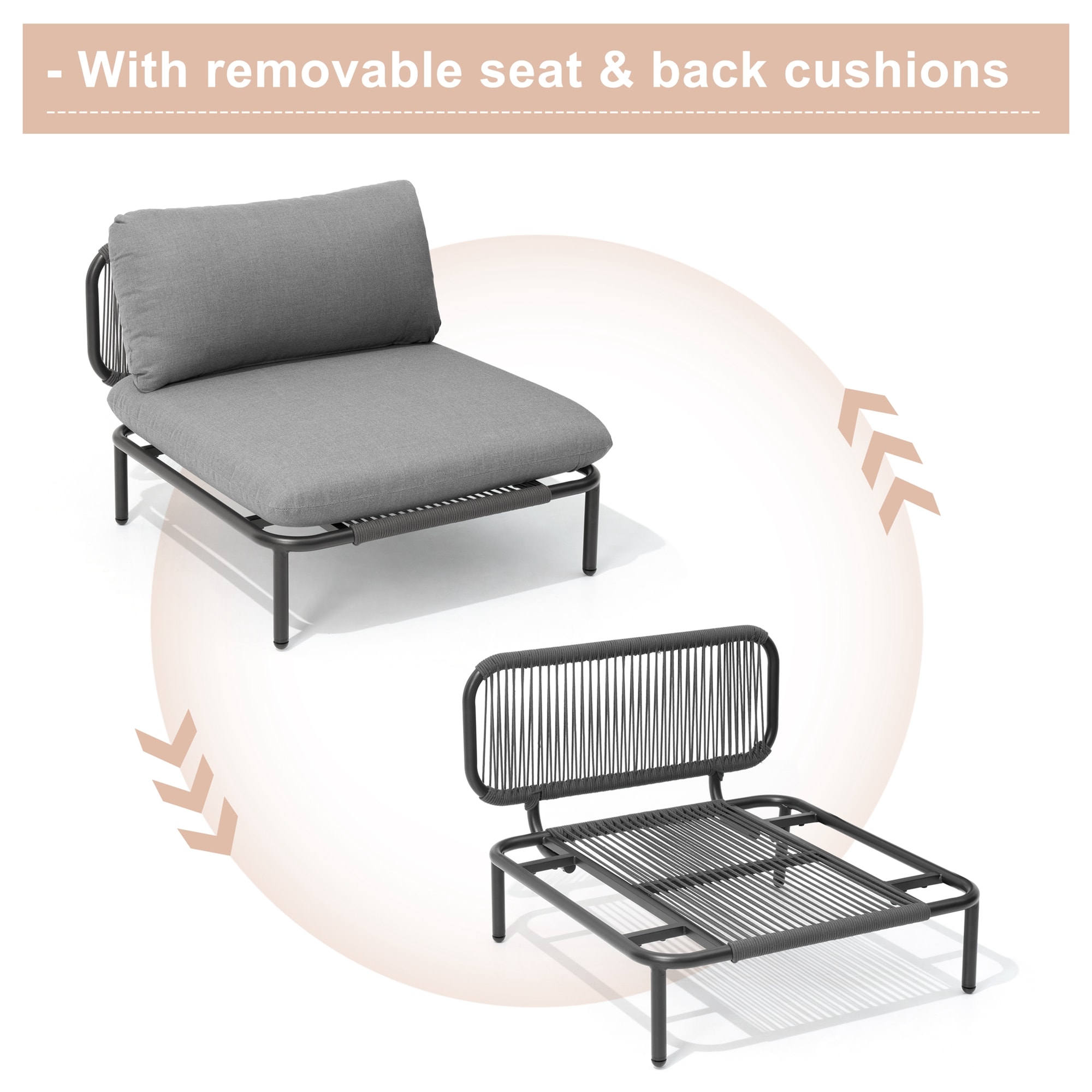 Crestlive Products CL-SF005DGY-6B Patio-Sofas-Daybeds - View #6