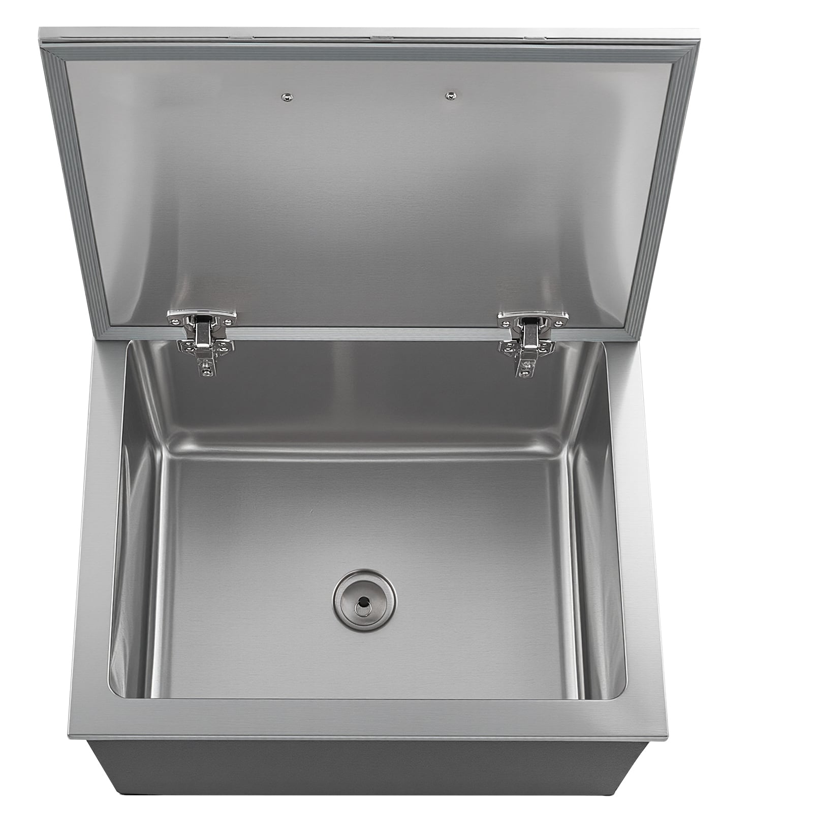 GIVIMO - Drop In Ice Chest 113.7-qt Stainless Steel Drop In Cooler with Flip Lid Drain Pipe Set a...