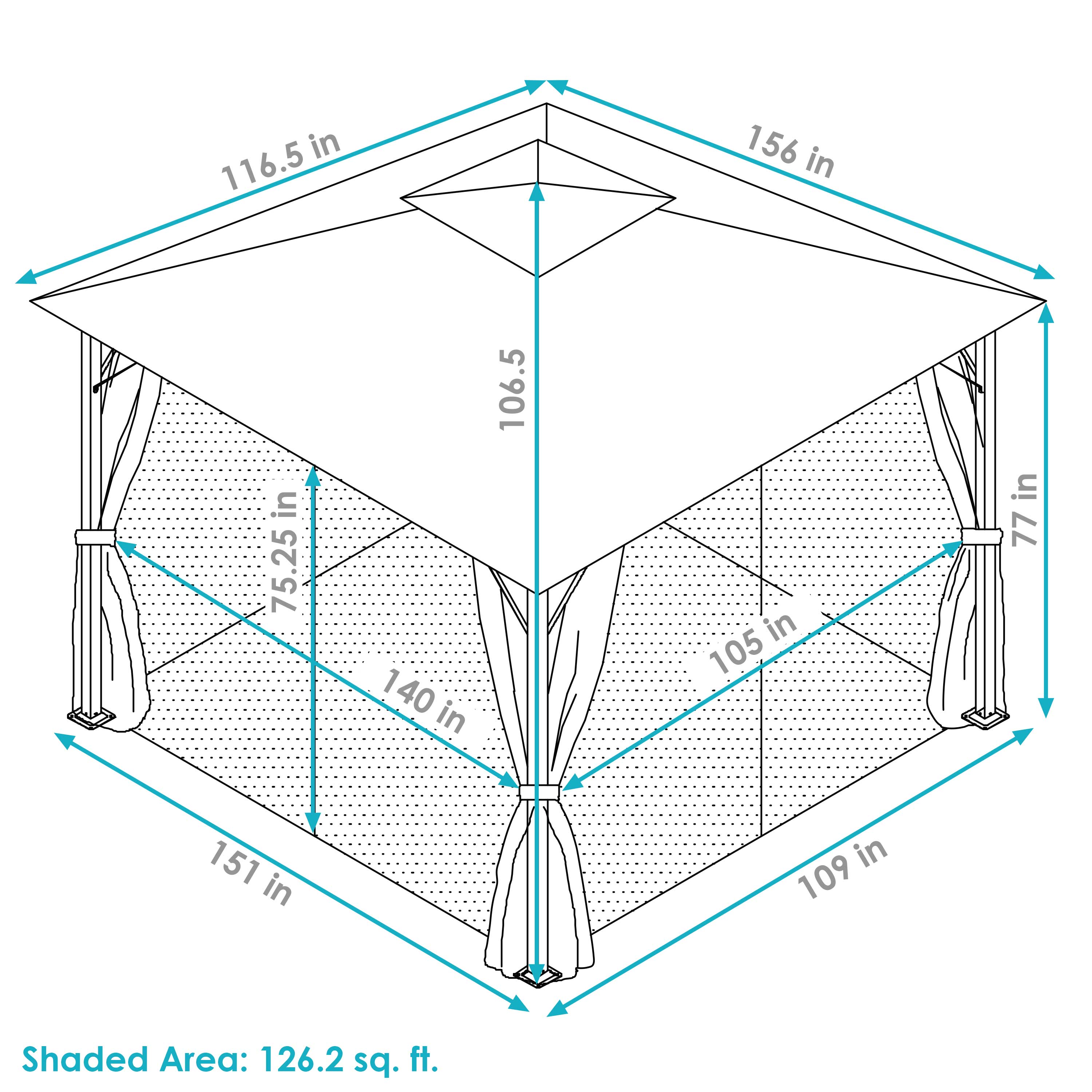 Sunnydaze Decor CRE-168 Wood-Resin-Gazebos - View #3