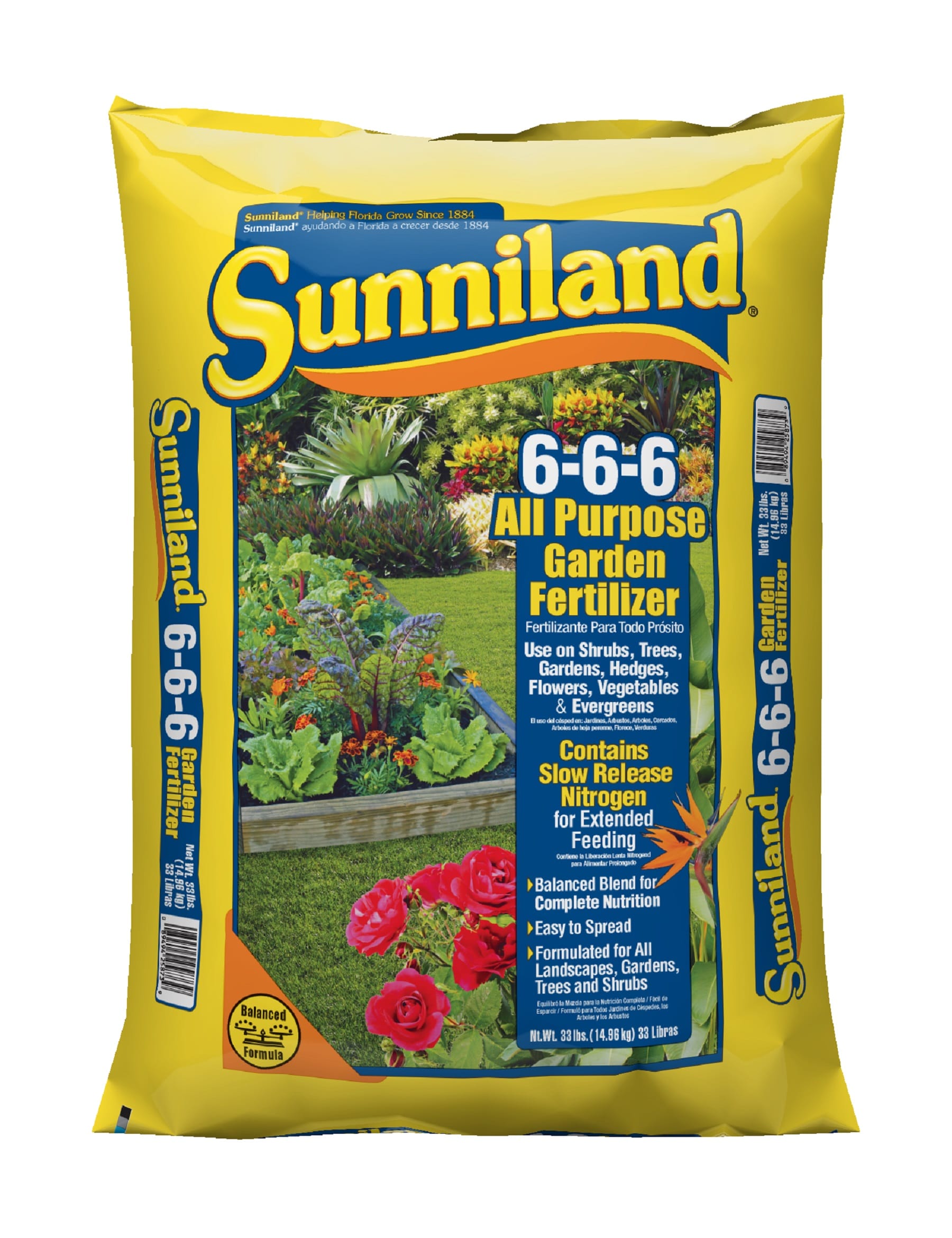 Sunniland 125873 33-lb 2600-sq ft 6-6-6 All Purpose Lawn Starter Fertilizer