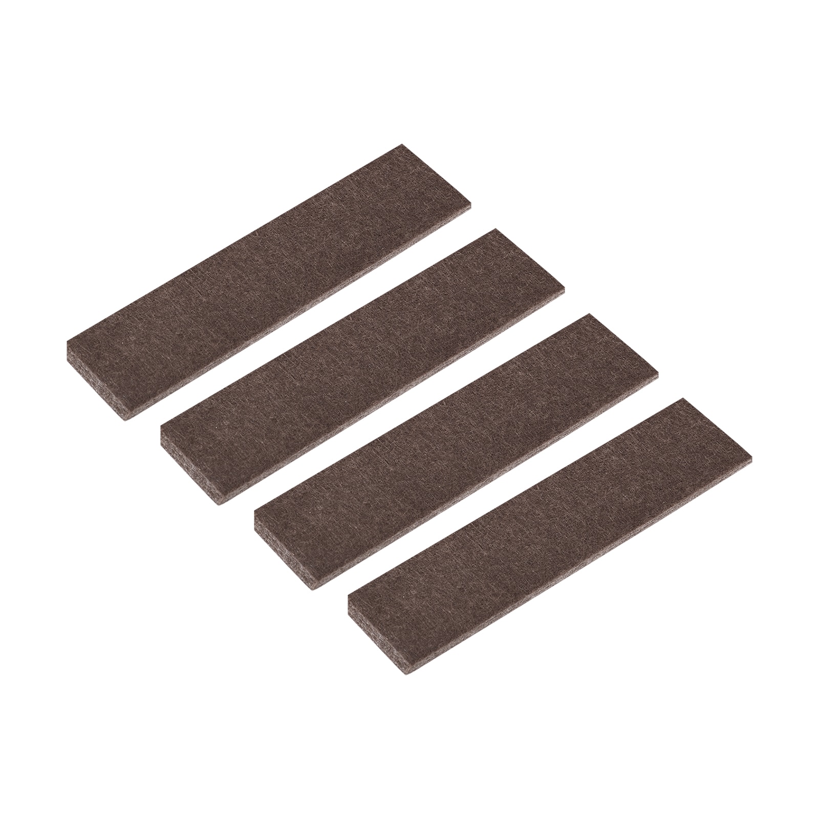 Unique Bargains Felt Furniture Pads 4inch x 1inch Self Adhesive Cuttable Anti Scratch Square Floor Protectors for Furniture Legs Hardwood Floor Brown 4pcs