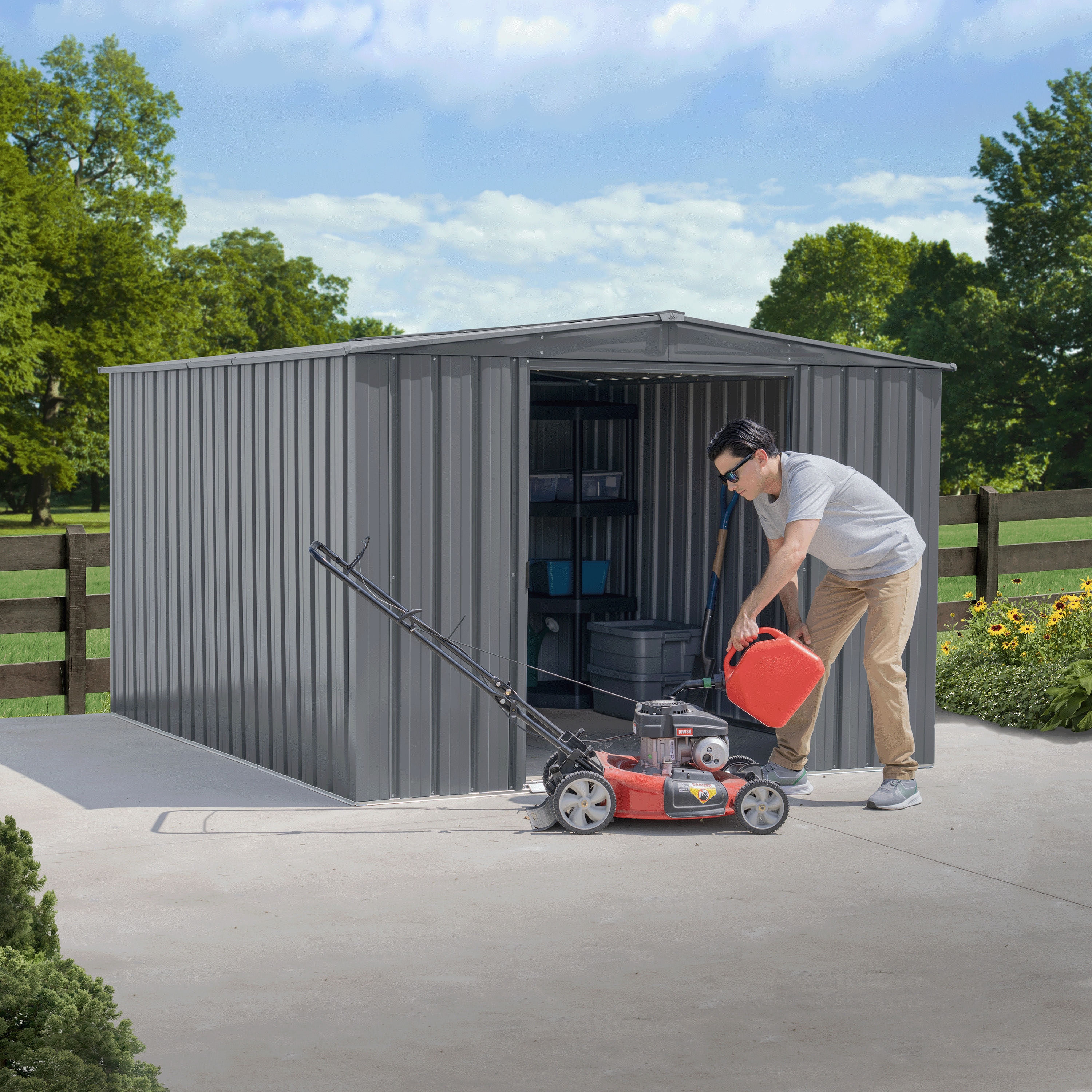 Arrow - 8-ft x 10-ft Galvanized steel Metal Storage Shed