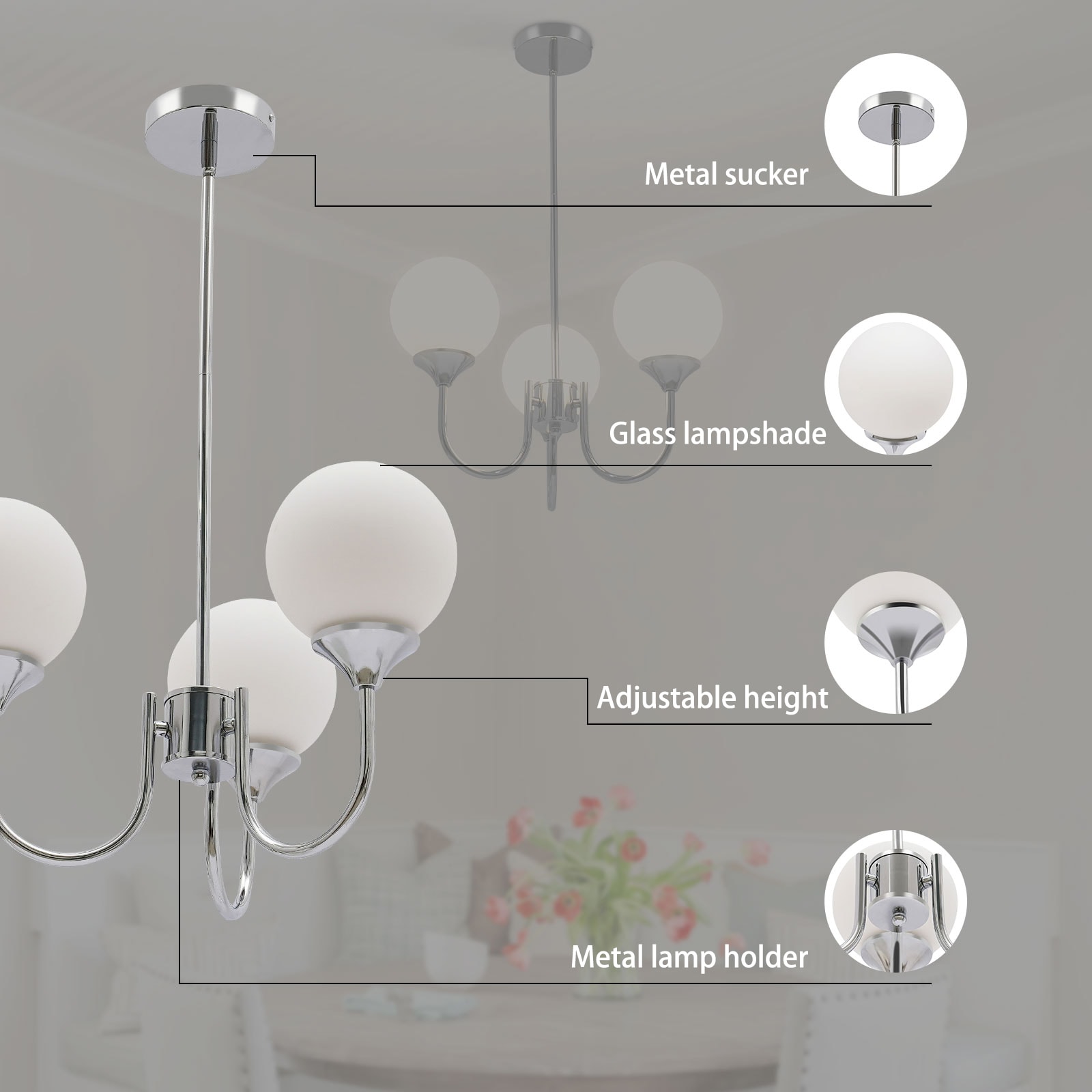 Oukaning JZUCQ38UUSHCX Pendant-Lights - View #5