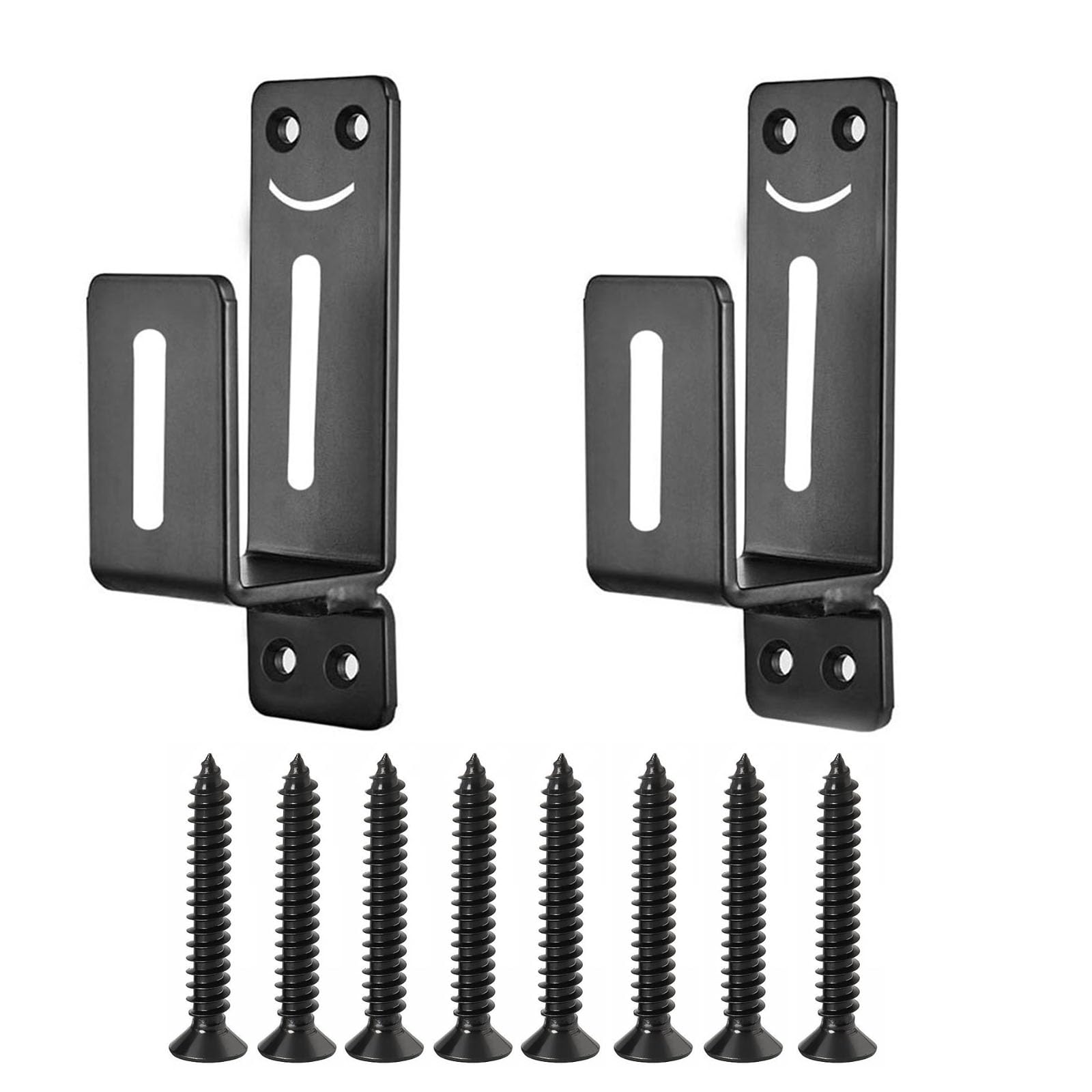 Aoibox  Heavy Duty Steel Door Barricade Brackets for 2x4 Security Bar Support with Rust Resistant Finish 5 5 x 2